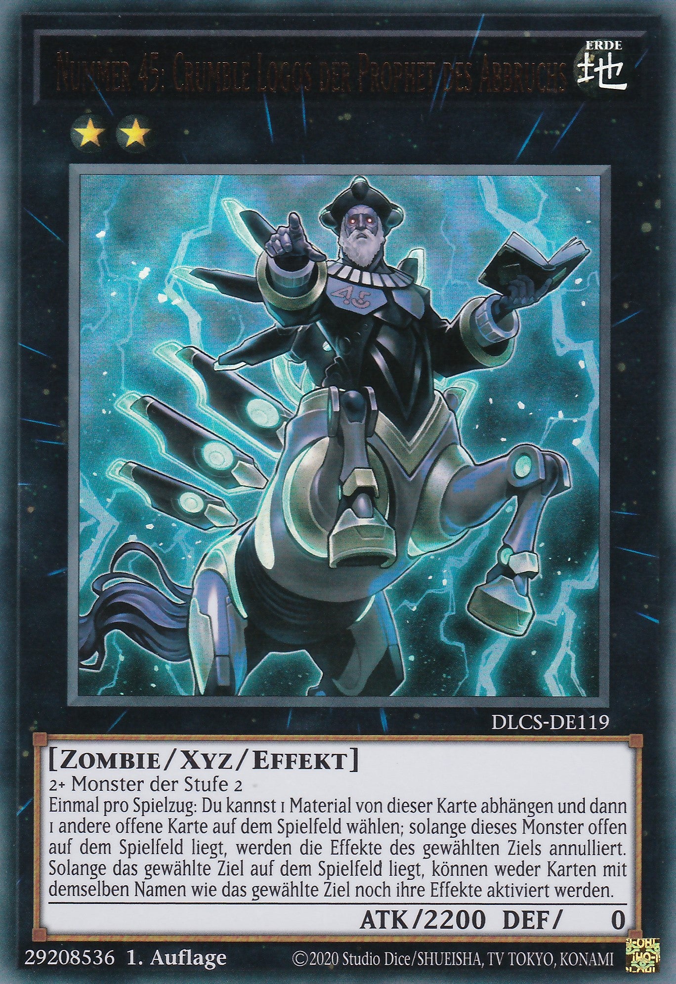 Nummer 45: Crumble Logos der Prophet des Abbruchs - DLCS-DE119 - Ultra Rare - Deutsch - 1. Auflage - Dragons of Legend: The Complete Series