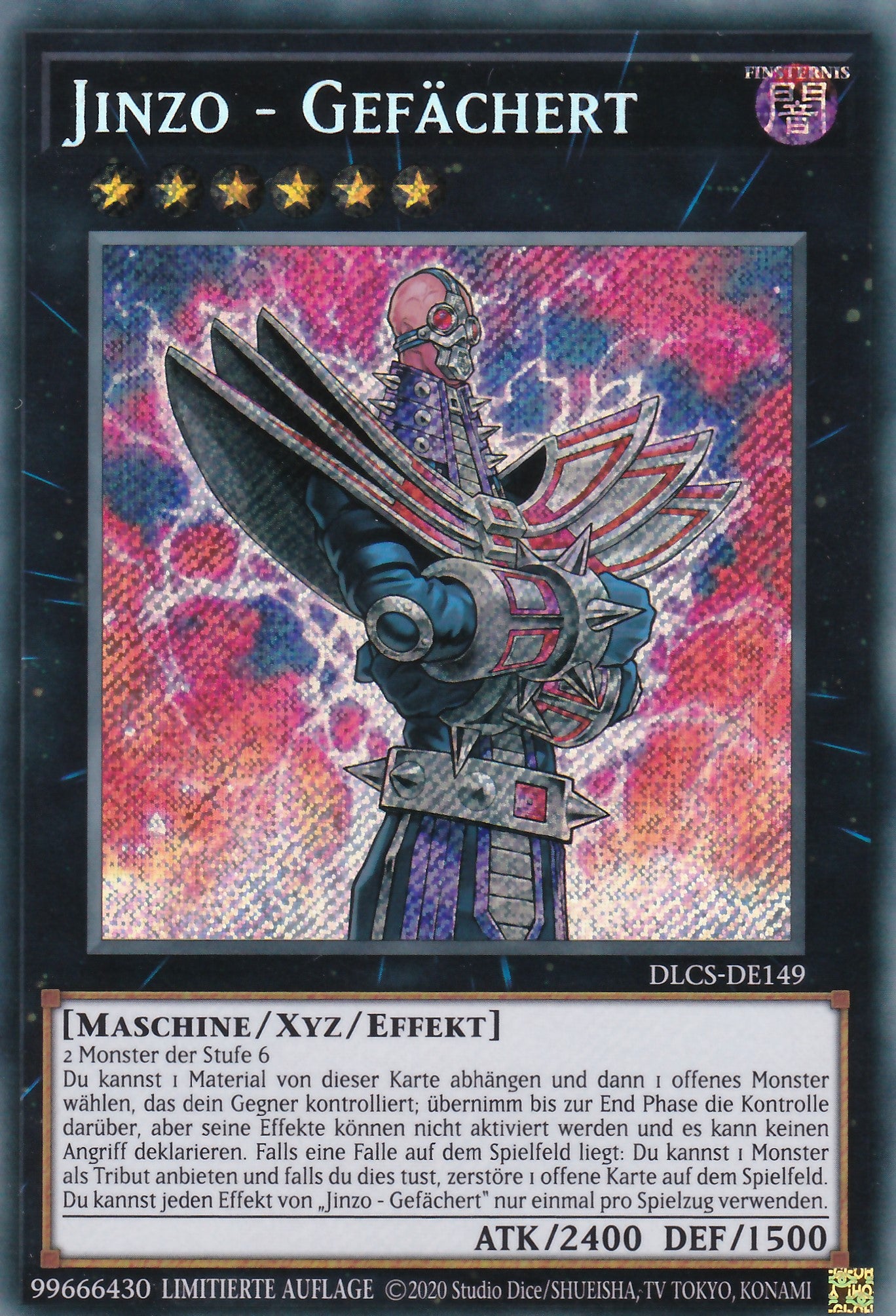 Jinzo – Gefächert - DLCS-DE149 - Secret Rare - Deutsch - 1. Auflage - Dragons of Legend: The Complete Series