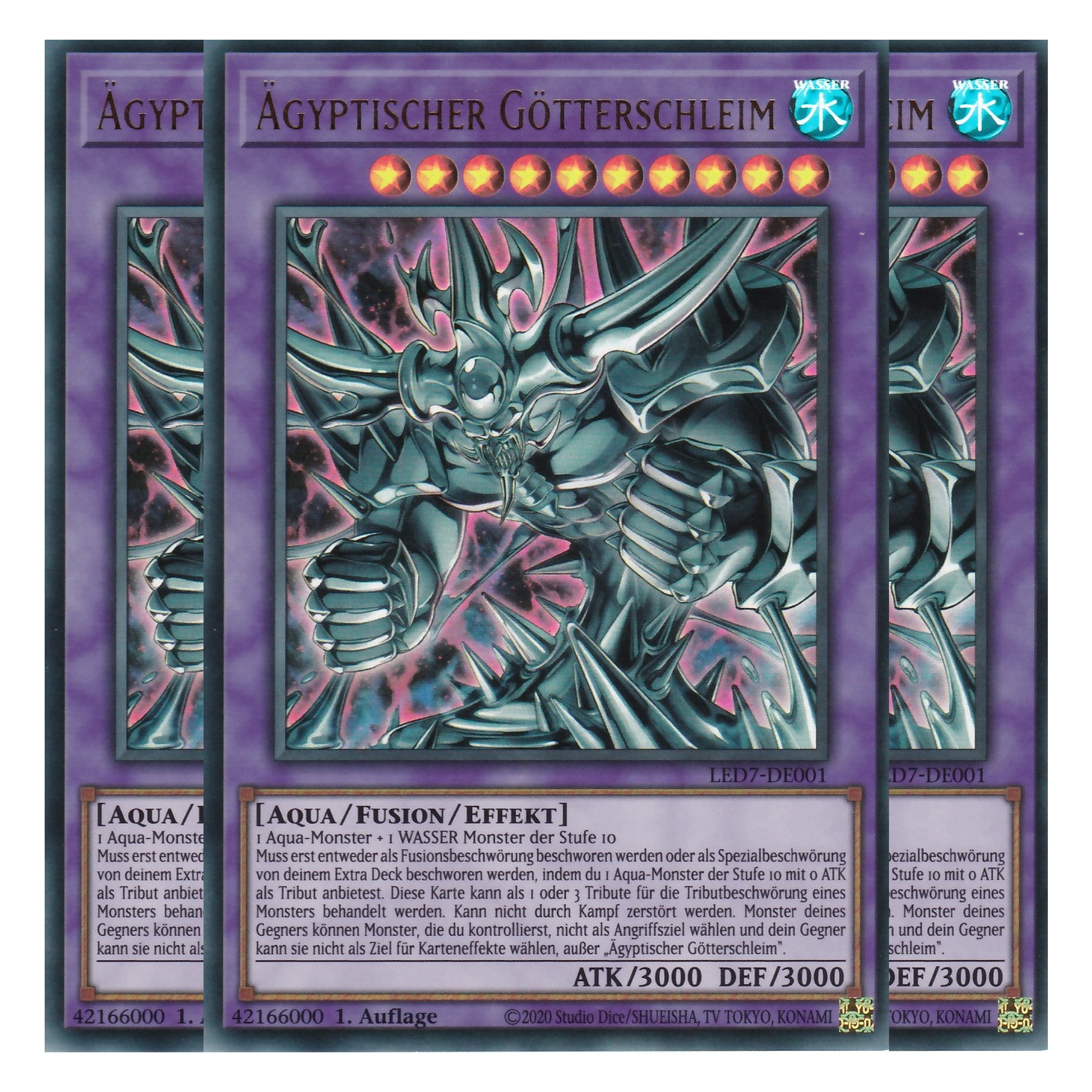 Ägyptischer Götterschleim - LED7-DE001 - Ultra Rare - Deutsch - Unlimitiert - Legendary Duelists: Rage of Ra - Playset (3 Kopien)