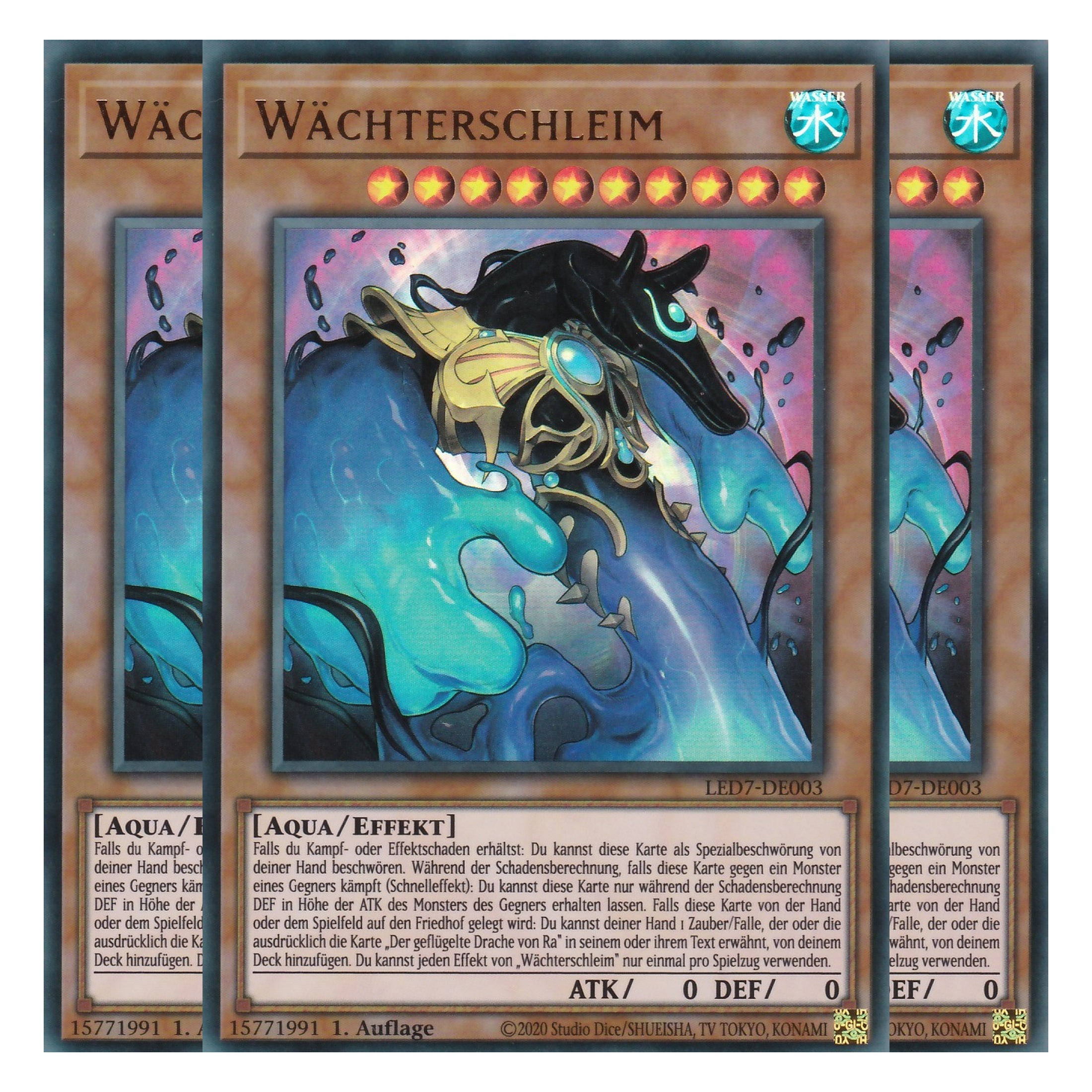 Wächterschleim - LED7-DE003 - Ultra Rare - Deutsch - Unlimitiert - Legendary Duelists: Rage of Ra - Playset (3 Kopien)