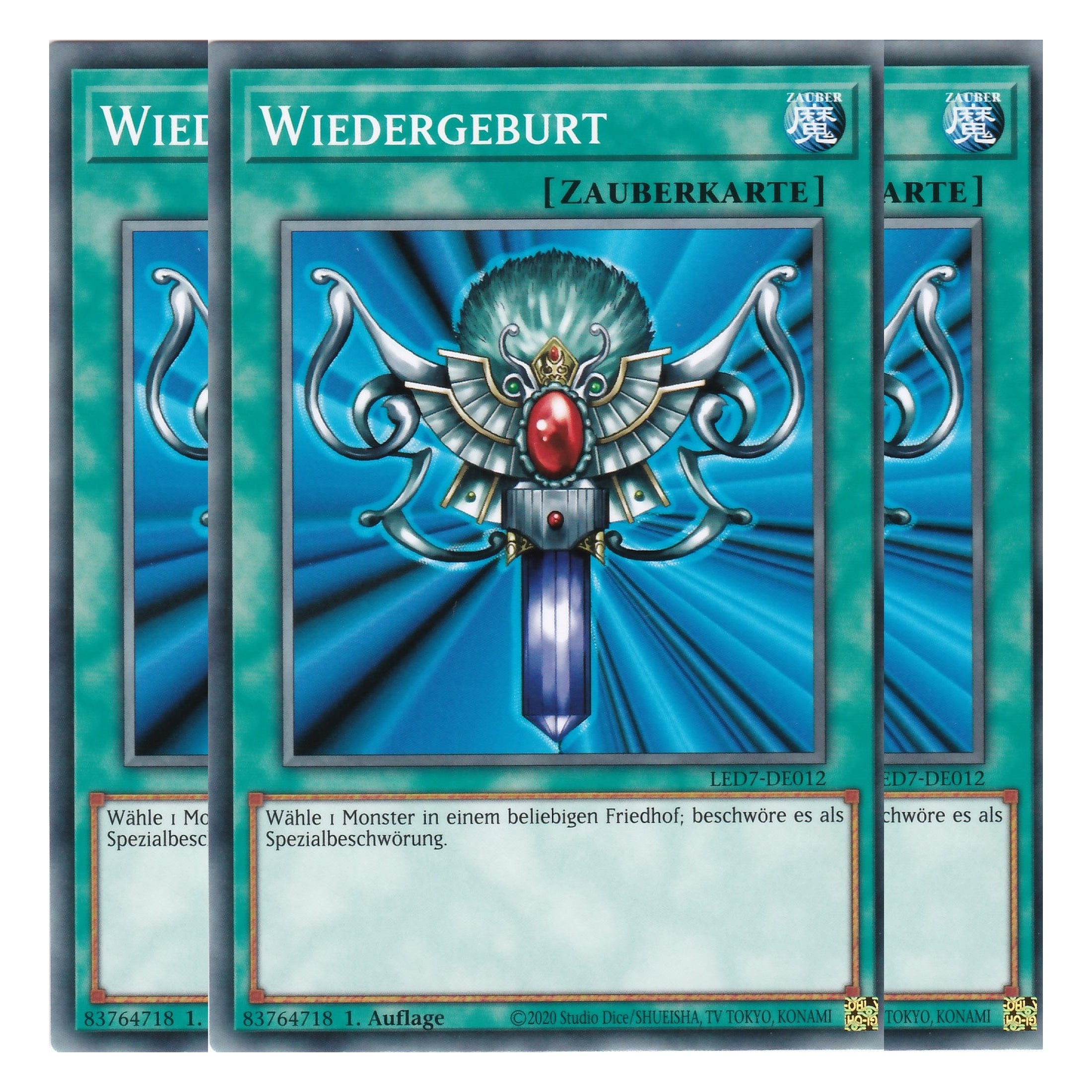 Wiedergeburt - LED7-DE012 - Common - Deutsch - Unlimitiert - Legendary Duelists: Rage of Ra - Playset (3 Kopien)