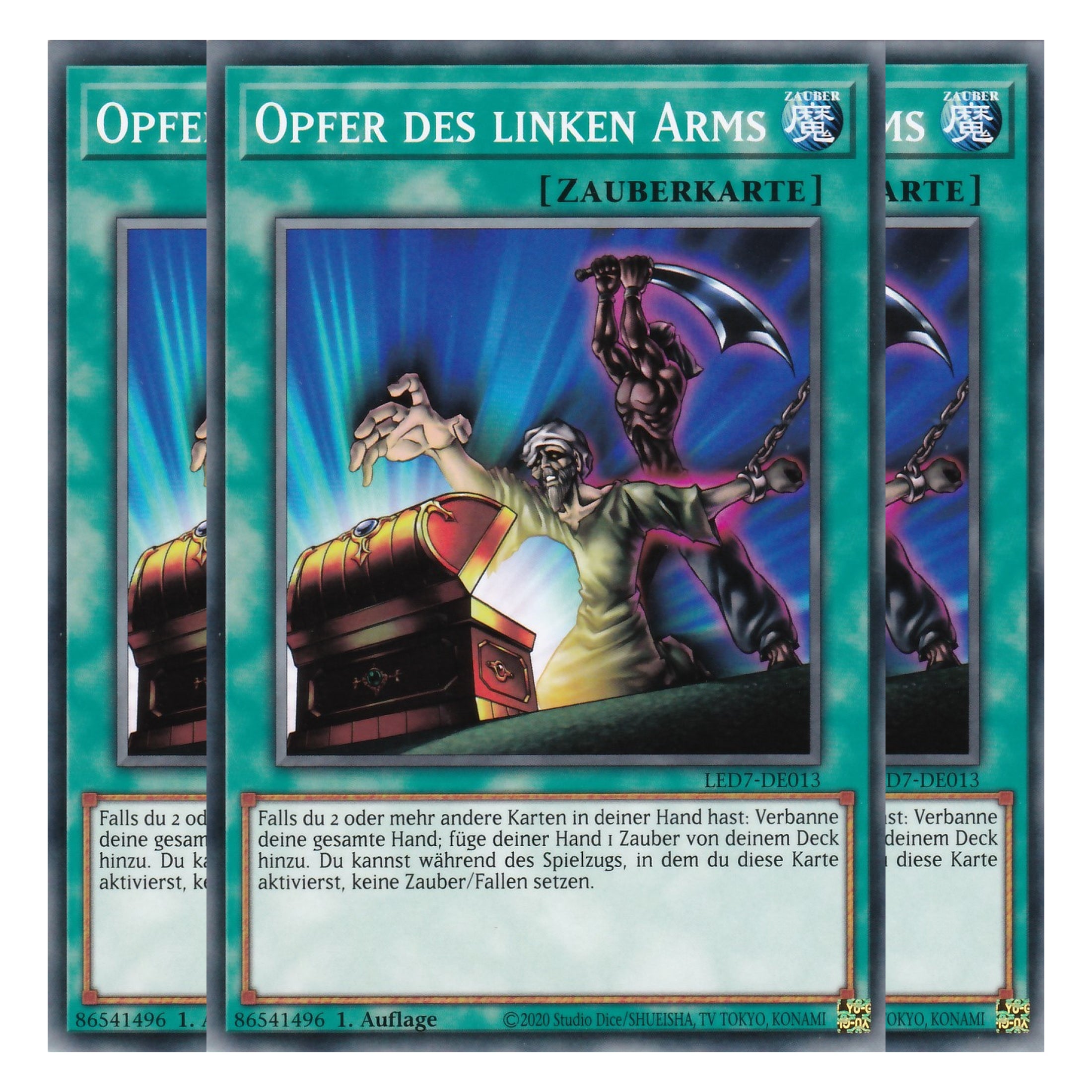 Opfer des linken Arms - LED7-DE013 - Common - Deutsch - Unlimitiert - Legendary Duelists: Rage of Ra - Playset (3 Kopien)