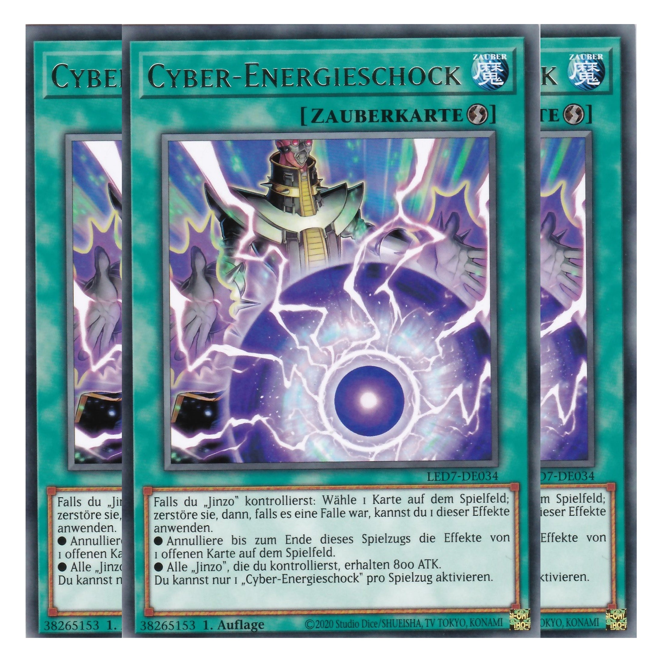 Cyber-Energieschock - LED7-DE034 - Rare - Deutsch - Unlimitiert - Legendary Duelists: Rage of Ra - Playset (3 Kopien)