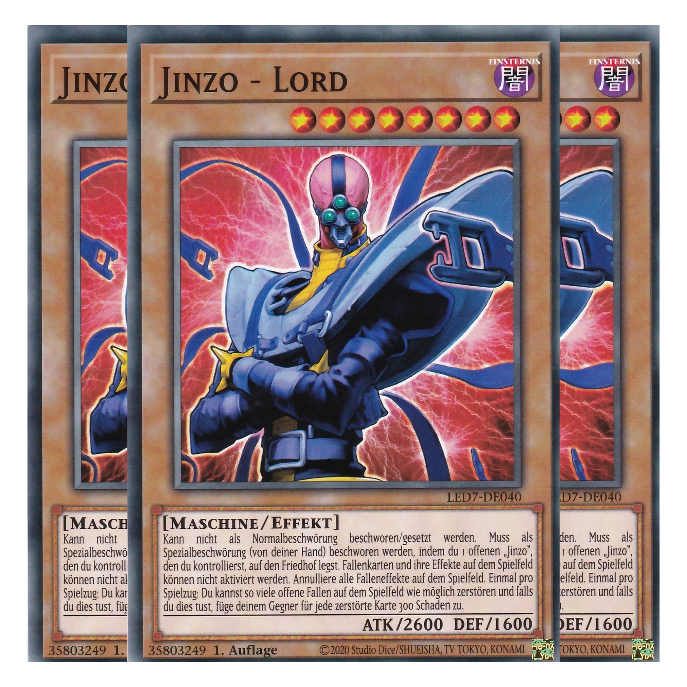 Jinzo - Lord - LED7-DE040 - Common - Deutsch - Unlimitiert - Legendary Duelists: Rage of Ra - Playset (3 Kopien)