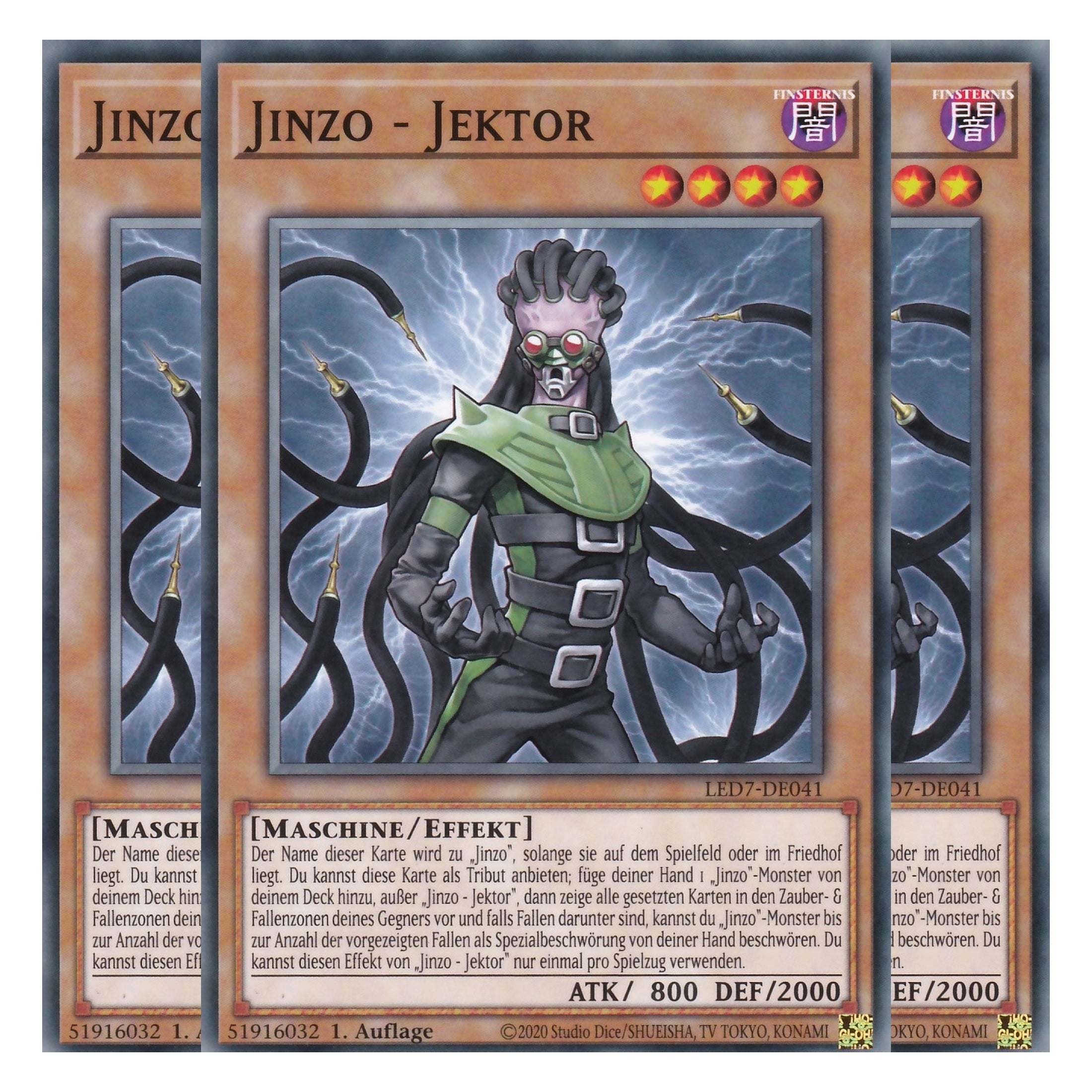 Jinzo - Jektor - LED7-DE041 - Common - Deutsch - Unlimitiert - Legendary Duelists: Rage of Ra - Playset (3 Kopien)