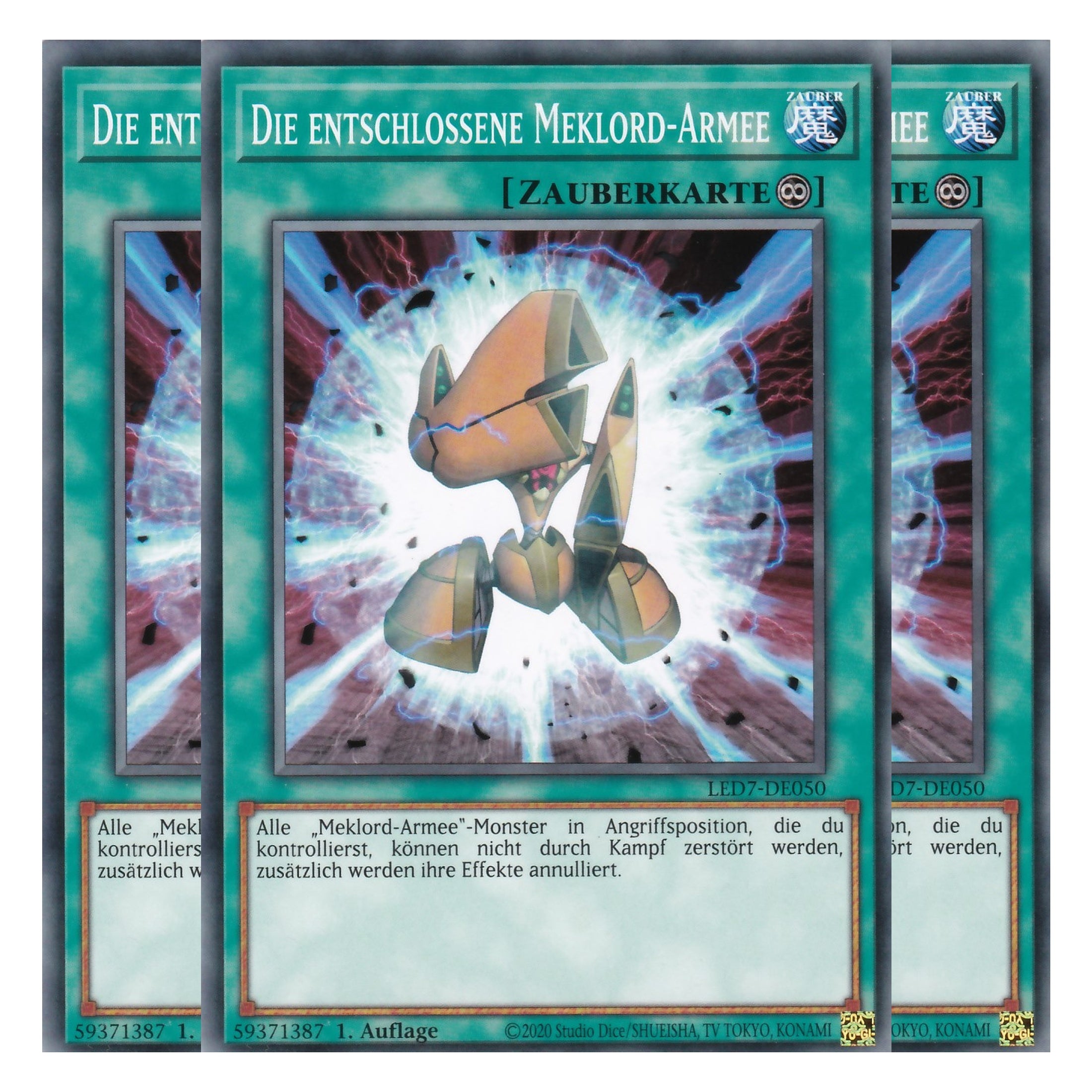 Die entschlossene Meklord-Armee - LED7-DE050 - Common - Deutsch - Unlimitiert - Legendary Duelists: Rage of Ra - Playset (3 Kopien)