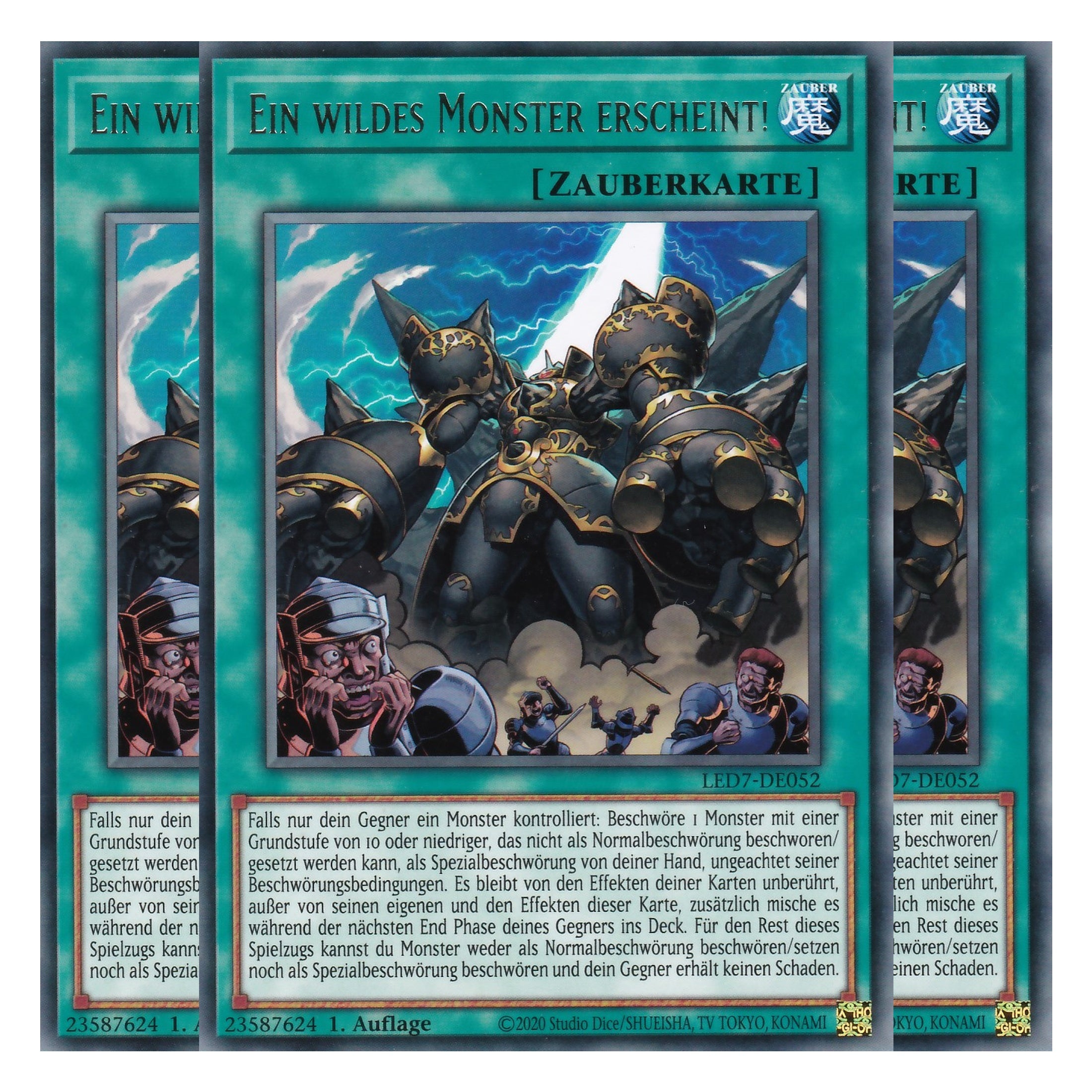 Ein wildes Monster erscheint! - LED7-DE052 - Rare - Deutsch - Unlimitiert - Legendary Duelists: Rage of Ra - Playset (3 Kopien)