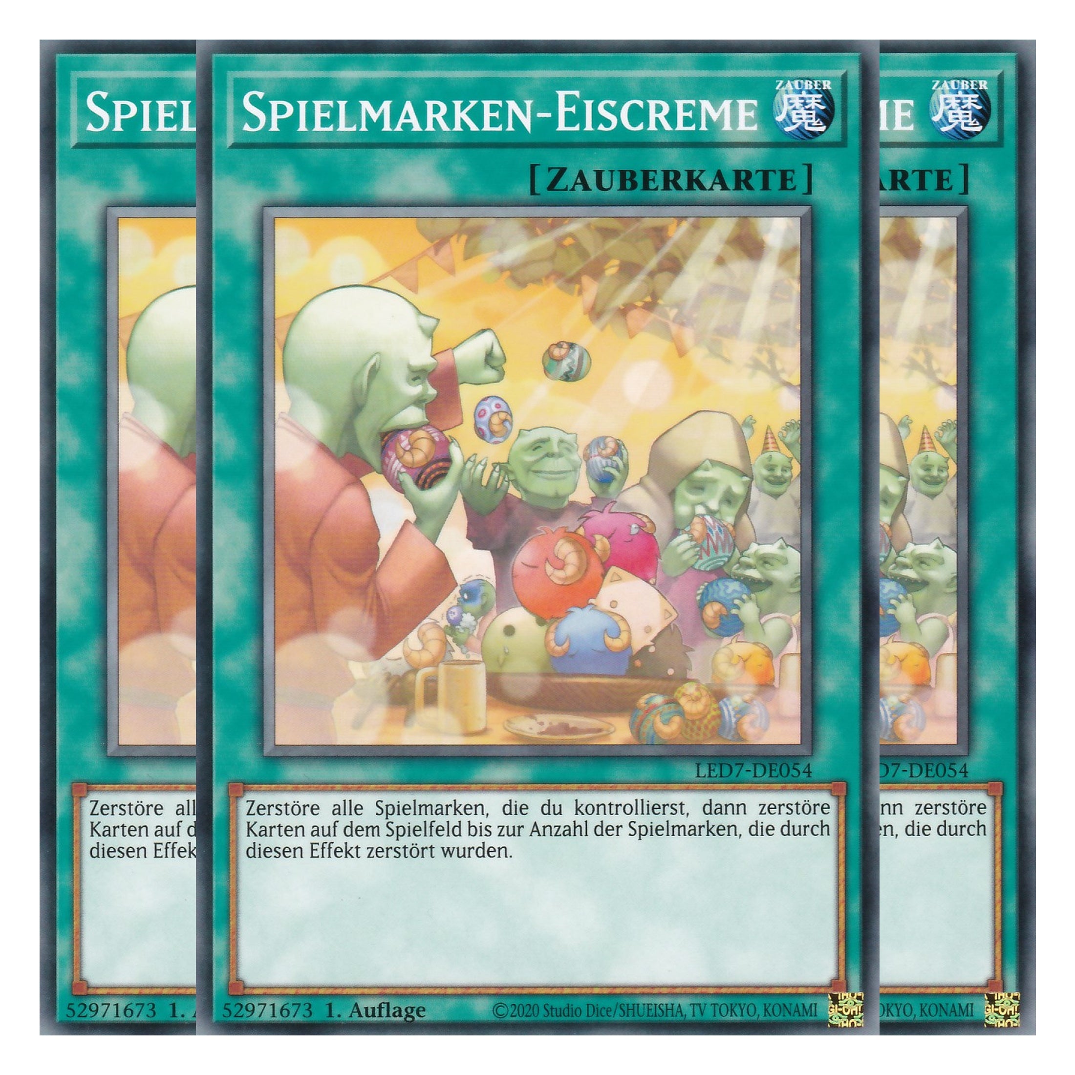 Spielmarken-Eiscreme - LED7-DE054 - Common - Deutsch - Unlimitiert - Legendary Duelists: Rage of Ra - Playset (3 Kopien)