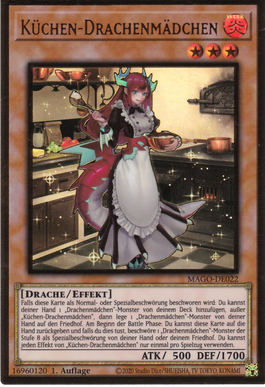 Küchen-Drachenmädchen - MAGO-DE022 - Premium Gold Rare - Deutsch - 2. Auflage - Maximum Gold