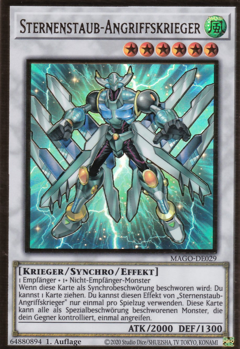 Sternenstaub-Angriffskrieger - MAGO-DE029 - Premium Gold Rare - Deutsch - 2. Auflage - Maximum Gold