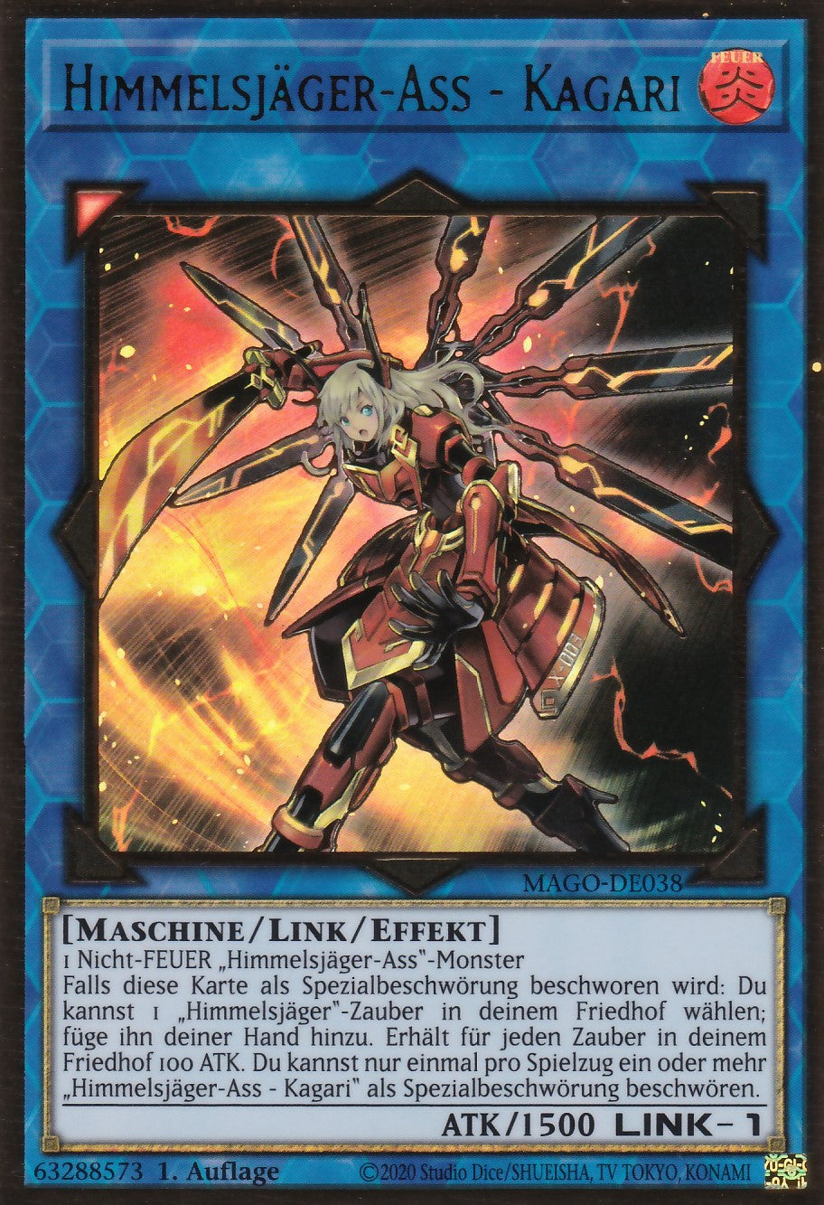 Himmelsjäger-Ass - Kagari (V.2 - Gold Rare) - MAGO-DE038 - Premium Gold Rare - Deutsch - 2. Auflage - Maximum Gold