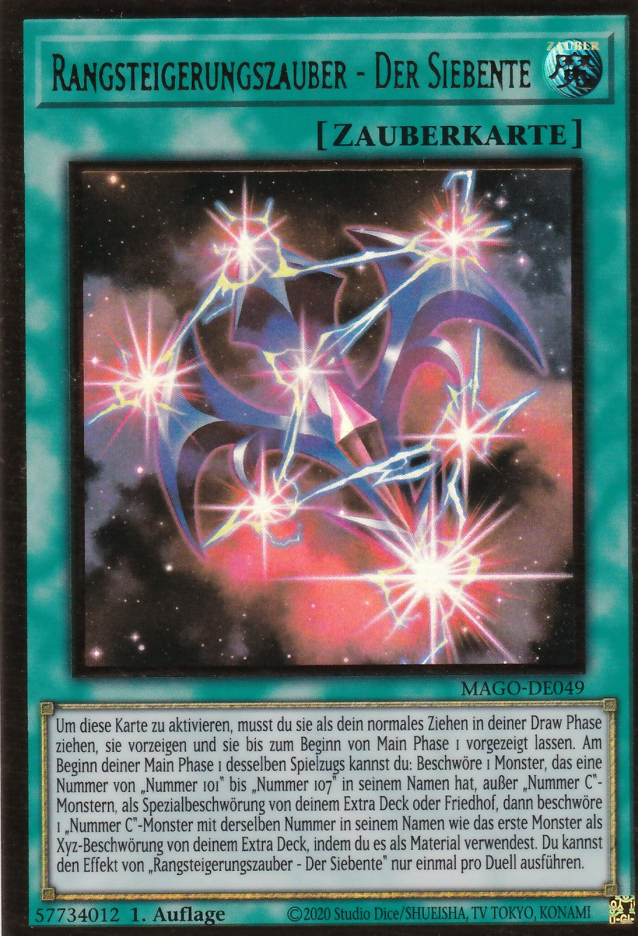 Rangsteigerungszauber - Der Siebente - MAGO-DE049 - Premium Gold Rare - Deutsch - 2. Auflage - Maximum Gold