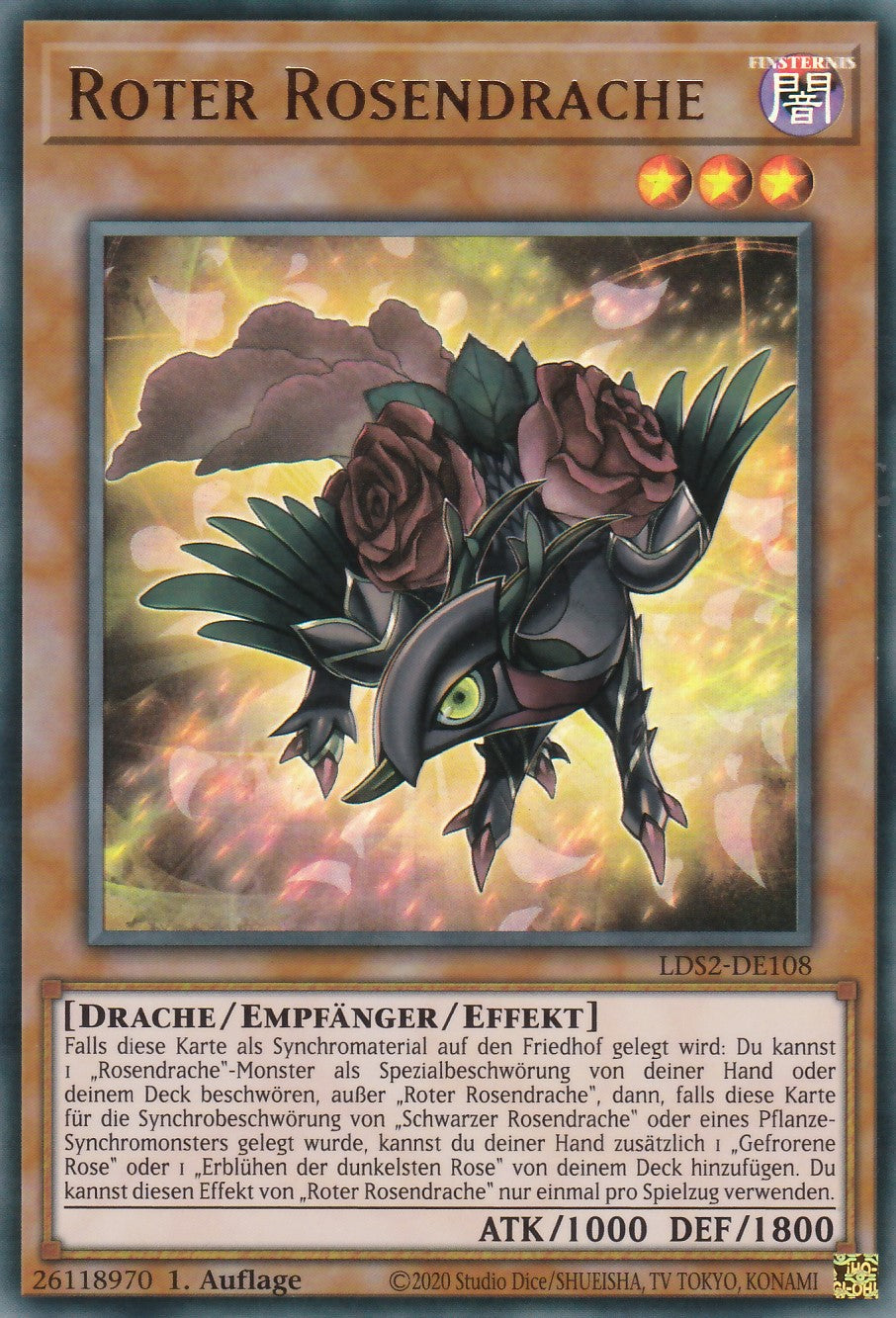 Roter Rosendrache - LDS2-DE108 - Ultra Rare - Deutsch - 1. Auflage - Legendary Duelists: Season 2