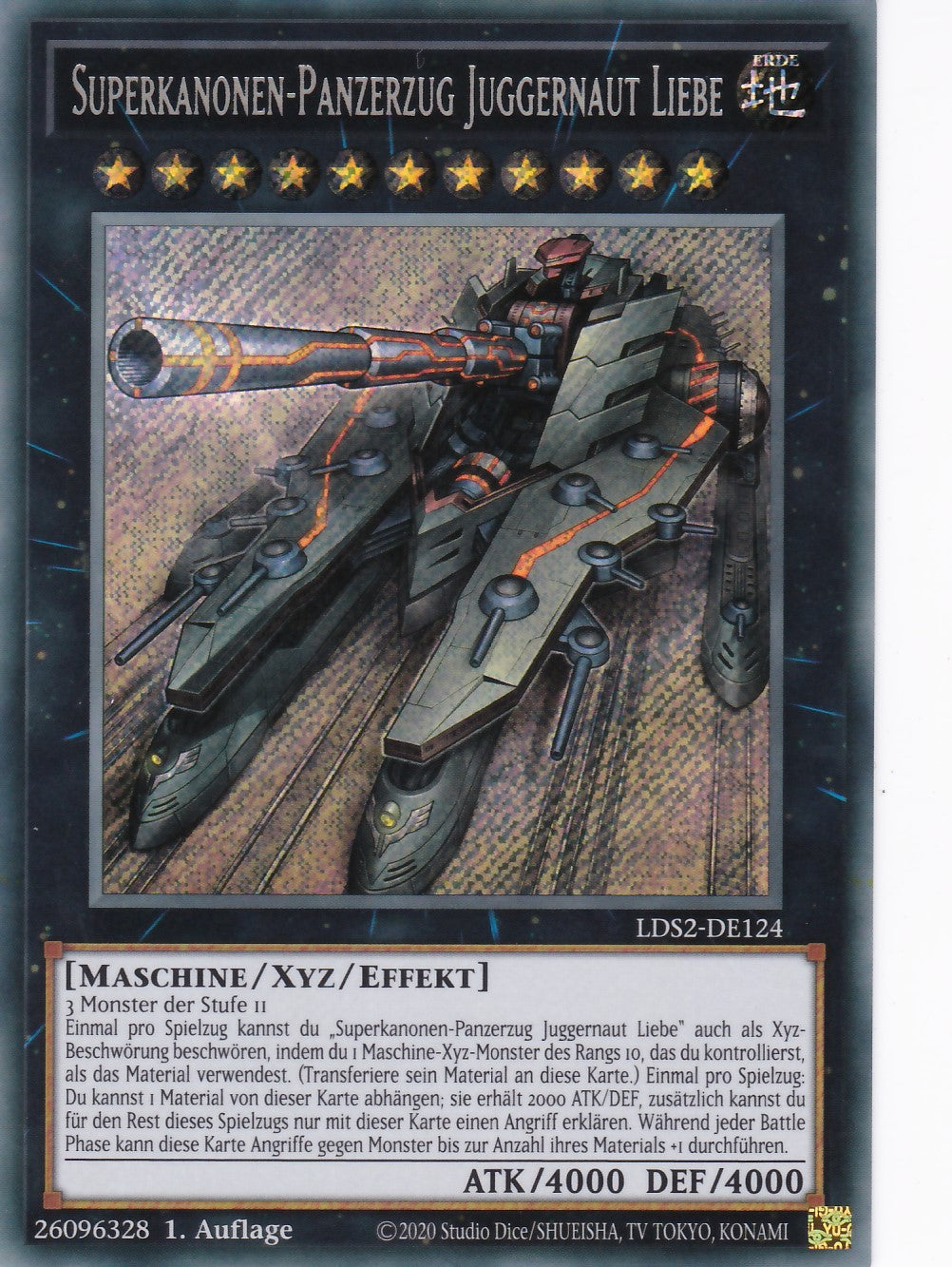 Superkanonen-Panzerzug Juggernaut Liebe - LDS2-DE124 - Secret Rare - Deutsch - 1. Auflage - Legendary Duelists: Season 2