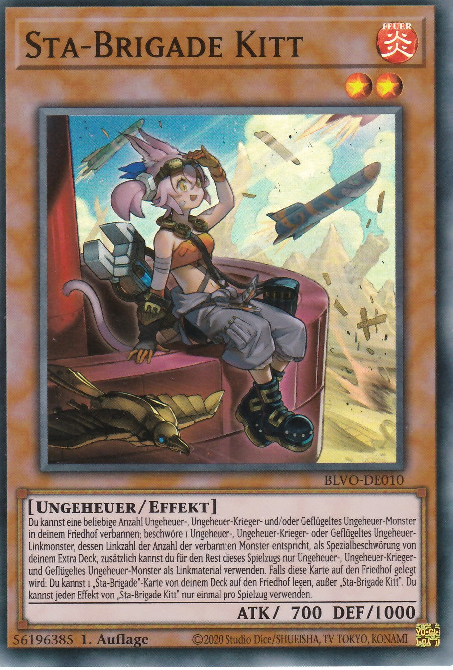 Sta-Brigade Kitt - BLVO-DE010 - Super Rare - Deutsch - 1. Auflage - Blazing Vortex