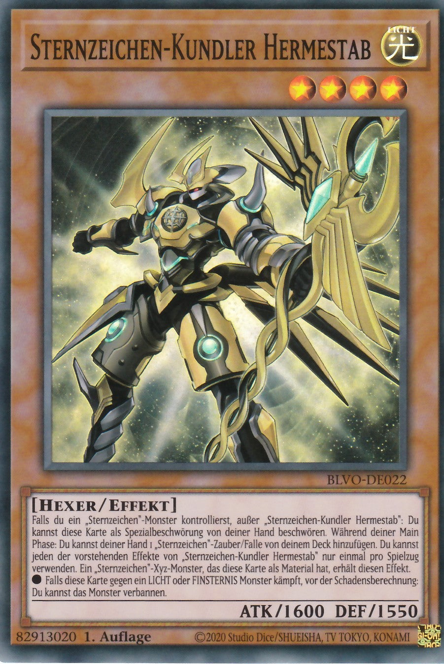 Sternzeichen-Kundler Hermestab - BLVO-DE022 - Super Rare - Deutsch - 1. Auflage - Blazing Vortex