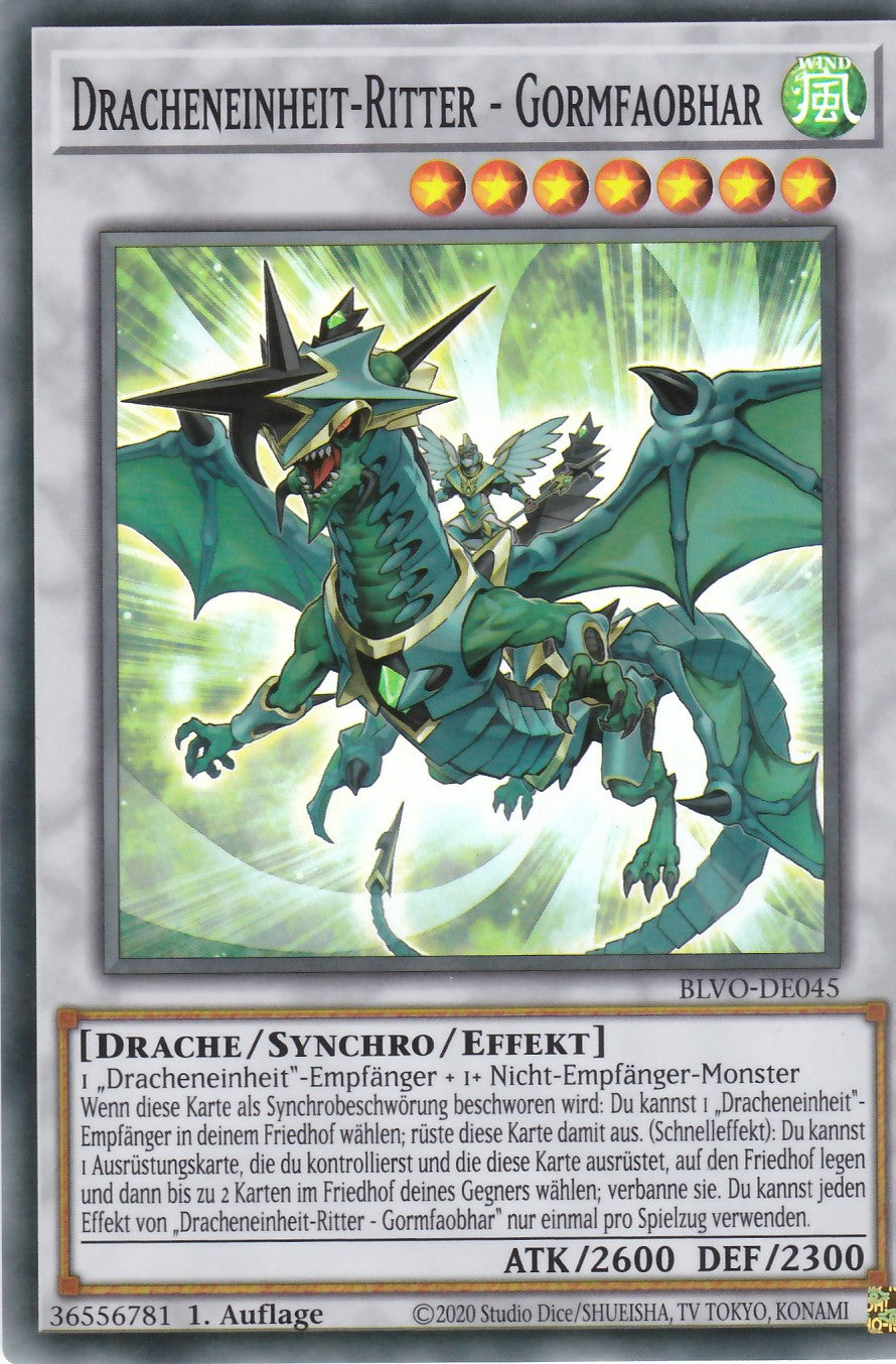 Dracheneinheit-Ritter - Gormfaobhar - BLVO-DE045 - Super Rare - Deutsch - 1. Auflage - Blazing Vortex