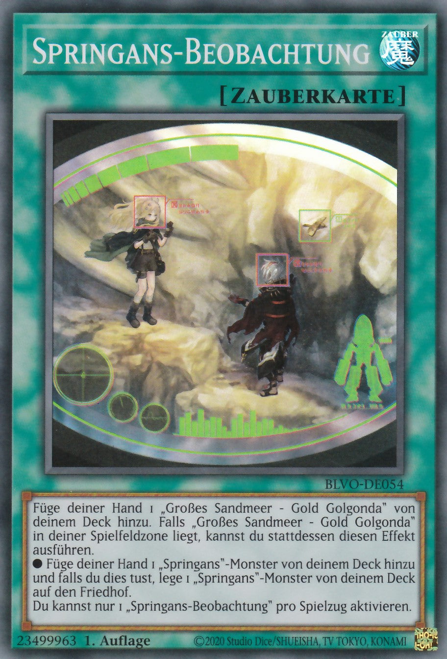 Springans-Beobachtung - BLVO-DE054 - Super Rare - Deutsch - 1. Auflage - Blazing Vortex