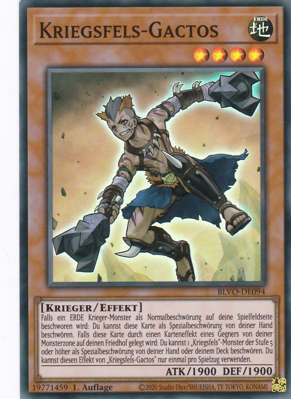 Kriegsfels-Gactos - BLVO-DE094 - Super Rare - Deutsch - 1. Auflage - Blazing Vortex