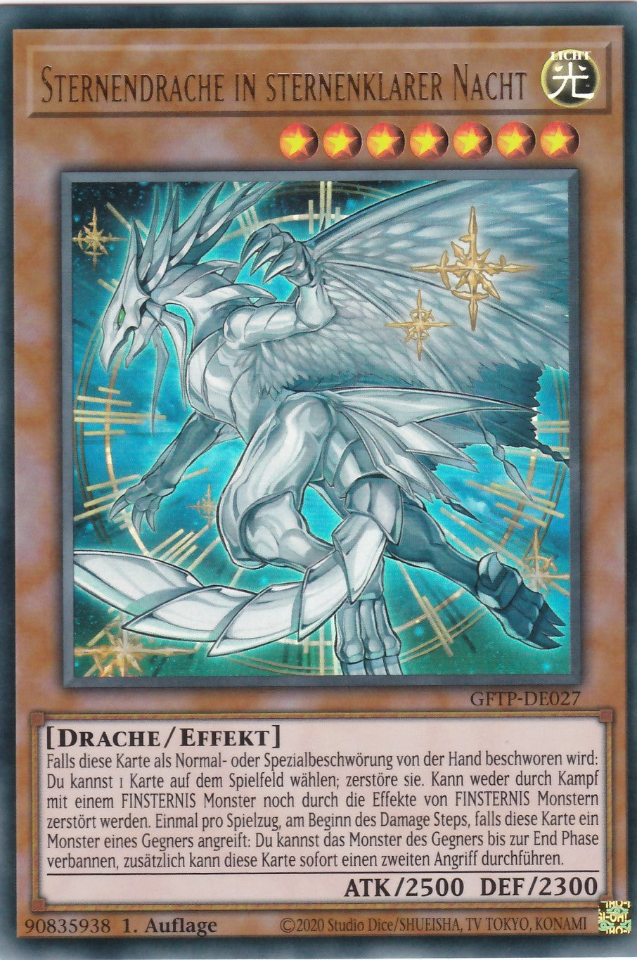 Sternendrache in sternenklarer Nacht - GFTP-DE027 - Ultra Rare - Deutsch - 1. Auflage - Ghosts From the Past