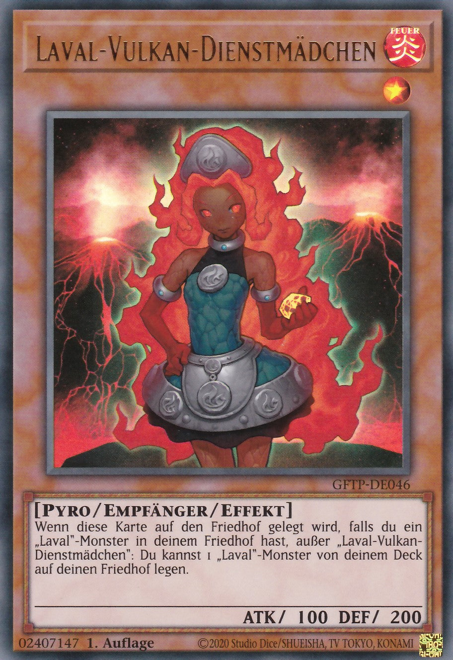 Laval-Vulkan-Dienstmädchen - GFTP-DE046 - Ultra Rare - Deutsch - 1. Auflage - Ghosts From the Past