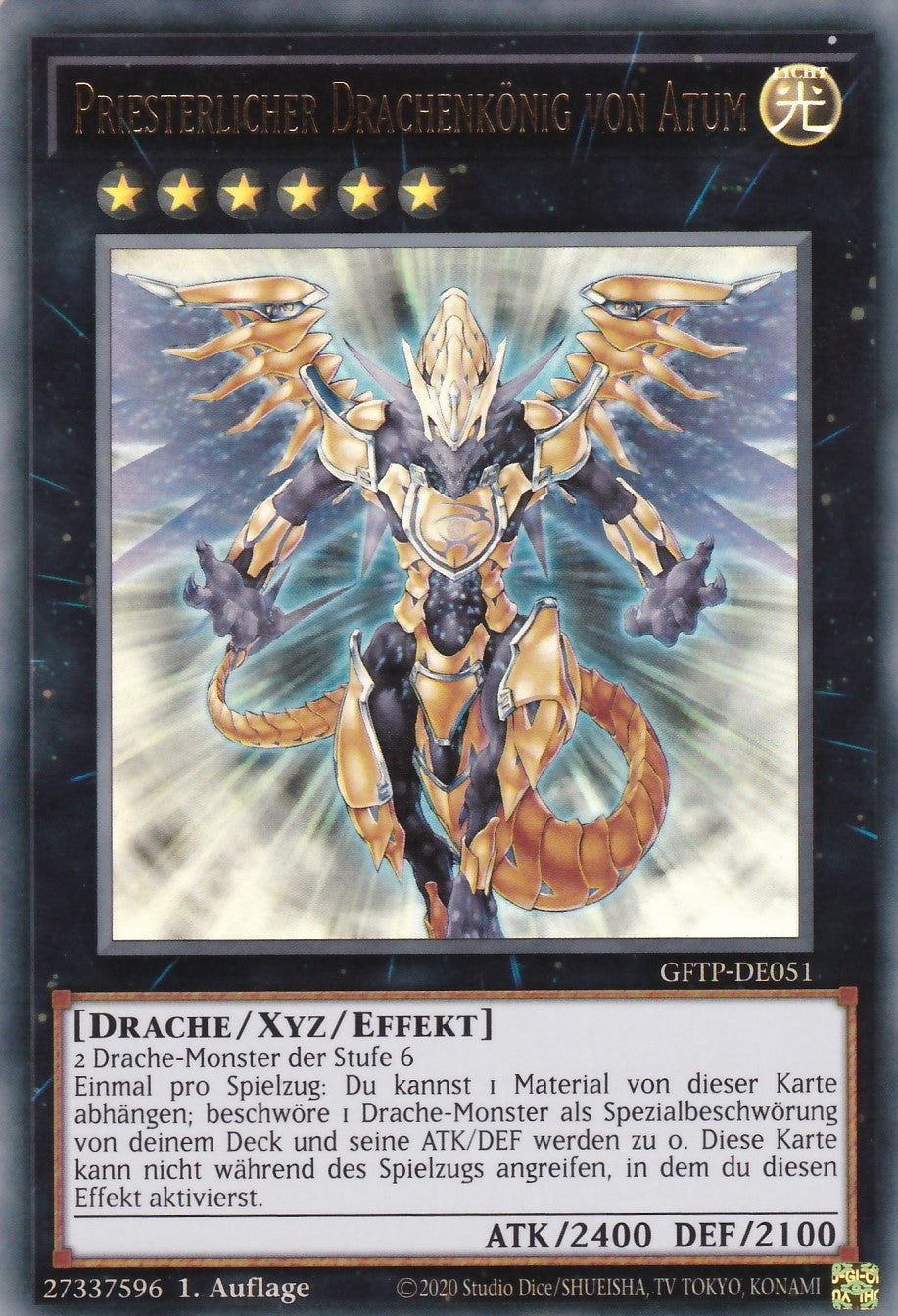 Priesterlicher Drachenkönig von Atum - GFTP-DE051 - Ultra Rare - Deutsch - 1. Auflage - Ghosts From the Past