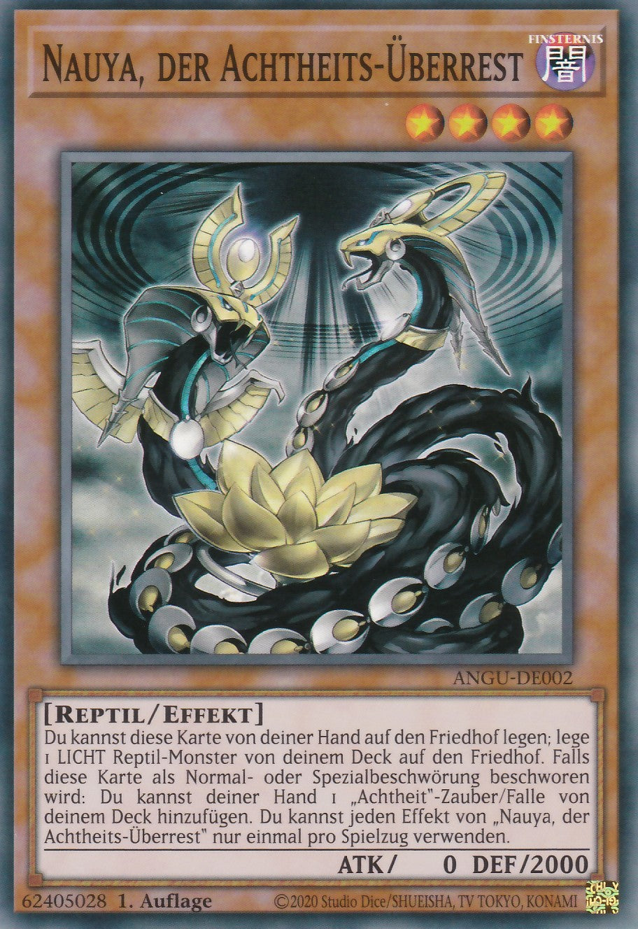 Nauya, der Achtheits-Überrest - ANGU-DE002 - Super Rare - Deutsch - 1. Auflage - Ancient Guardians