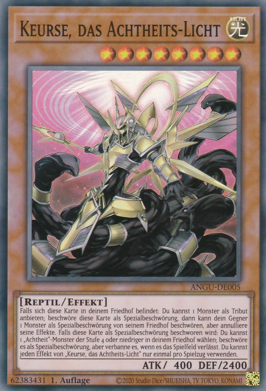 Keurse, das Achtheits-Licht - ANGU-DE005 - Super Rare - Deutsch - 1. Auflage - Ancient Guardians