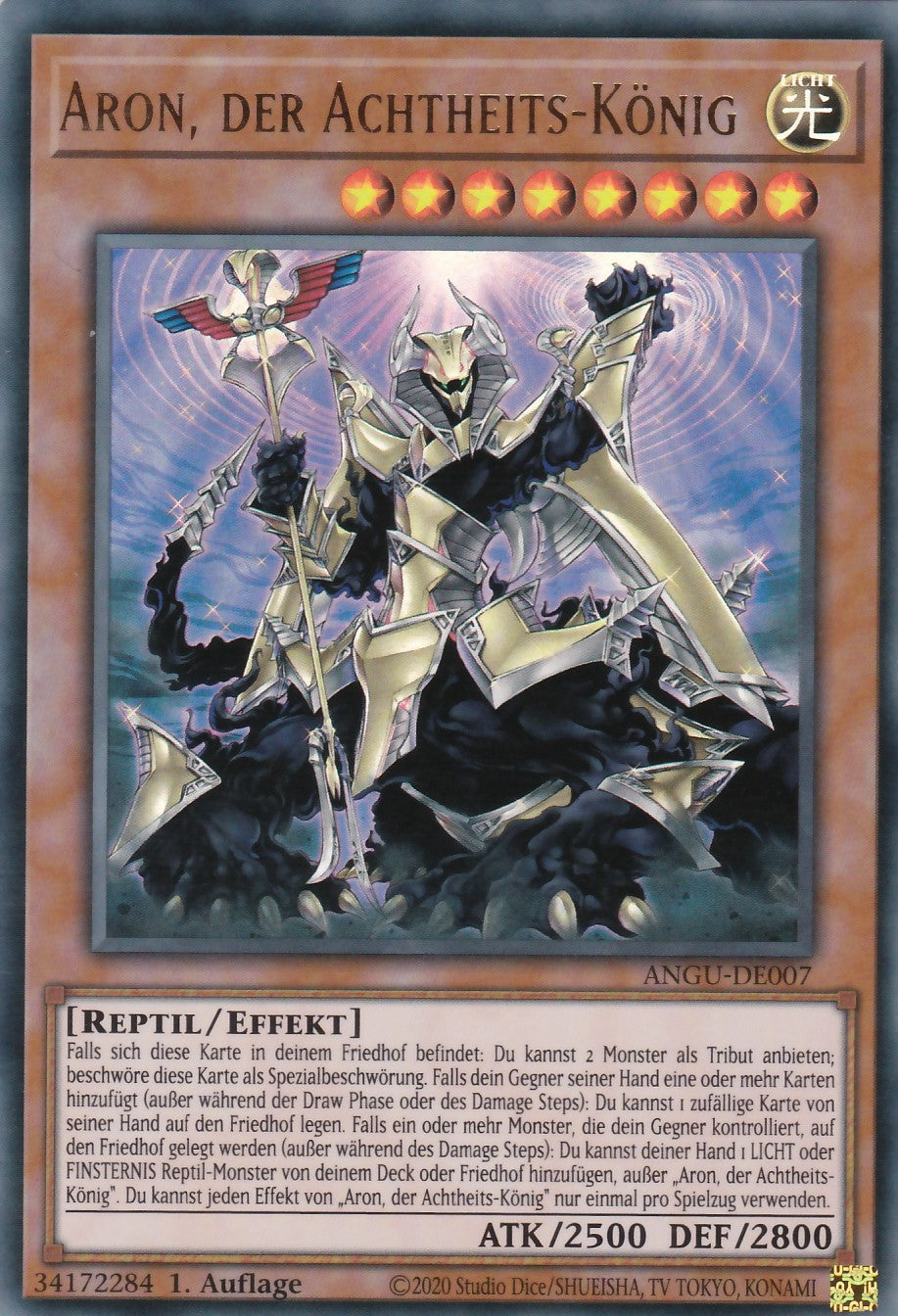 Aron, der Achtheits-König - ANGU-DE007 - Ultra Rare - Deutsch - 1. Auflage - Ancient Guardians