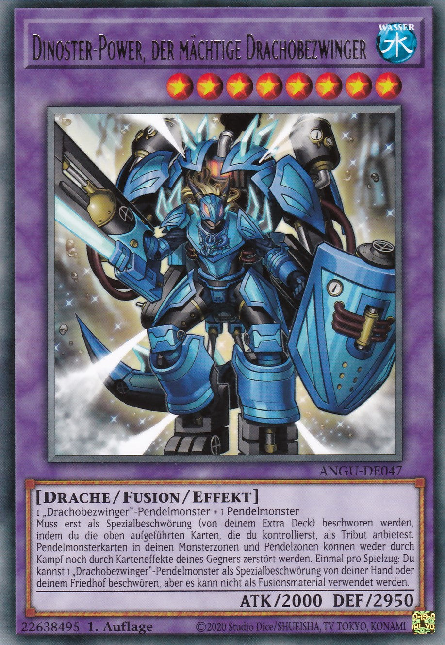 Dinoster-Power, der mächtige Drachobezwinger - ANGU-DE047 - Rare - Deutsch - 1. Auflage - Ancient Guardians