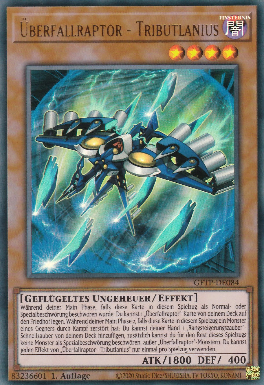 Überfallraptor - Tributlanius - GFTP-DE084 - Ultra Rare - Deutsch - 1. Auflage - Ghosts From the Past