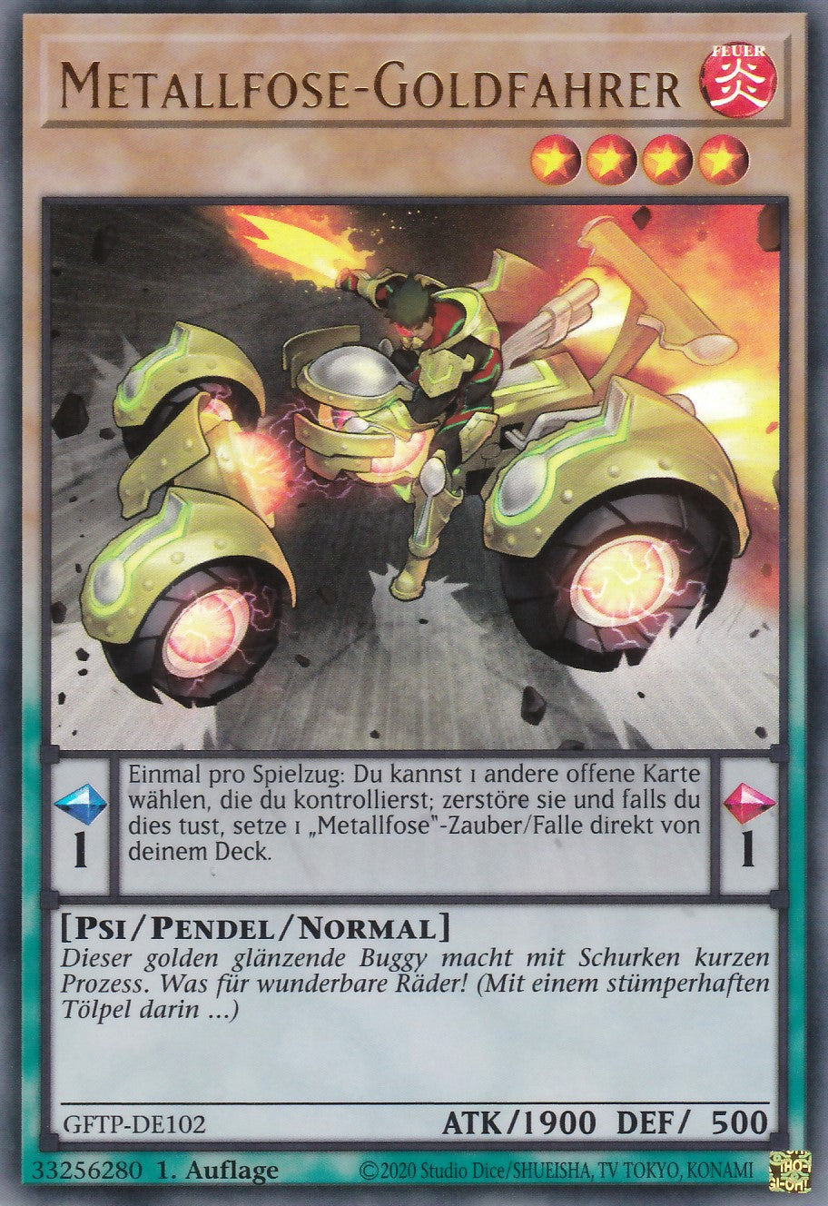Metallfose-Goldfahrer - GFTP-DE102 - Ultra Rare - Deutsch - 1. Auflage - Ghosts From the Past