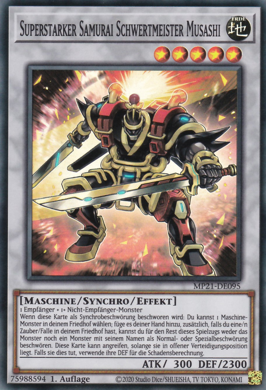 Superstarker Samurai Schwertmeister Musashi - MP21-DE095 - Super Rare - Deutsch - 1. Auflage - 2021 Tin of Ancient Battles