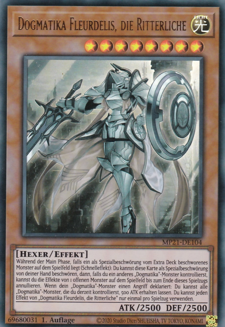 Dogmatika Fleurdelis, die Ritterliche - MP21-DE104 - Ultra Rare - Deutsch - 1. Auflage - 2021 Tin of Ancient Battles