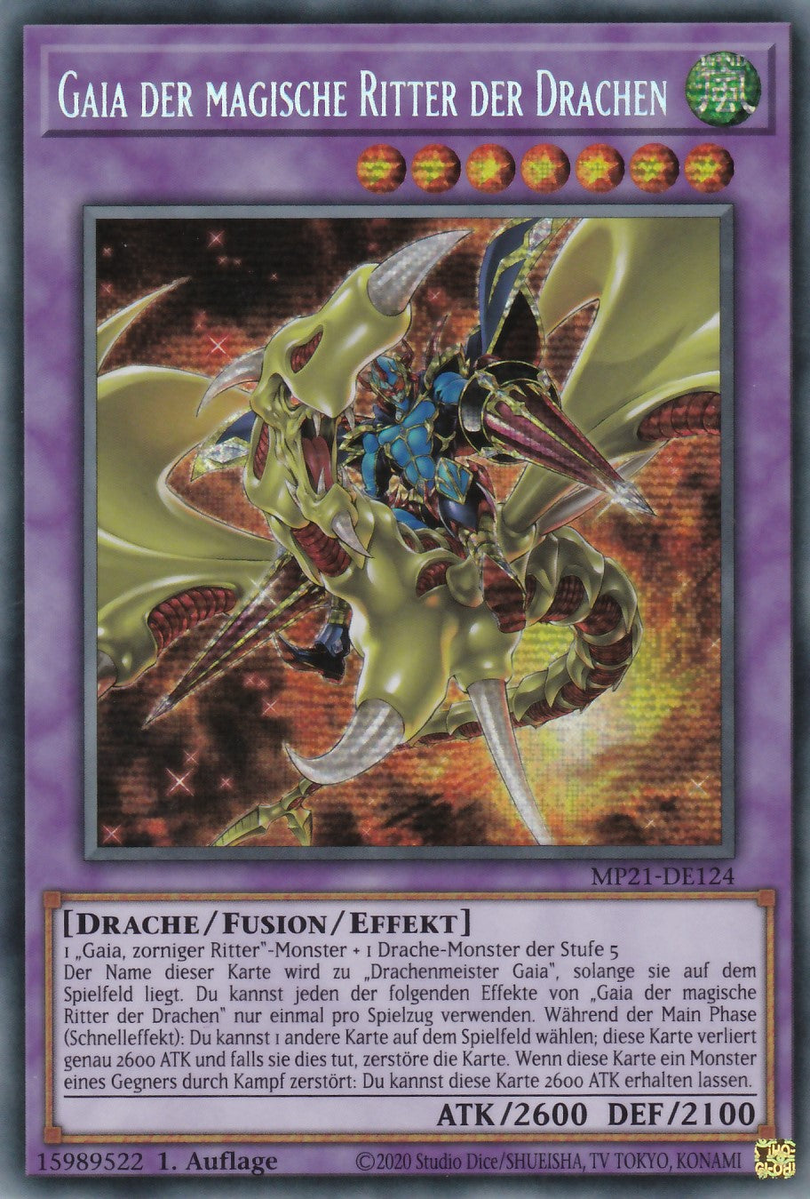 Gaia der magische Ritter der Drachen - MP21-DE124 - Secret Rare - Deutsch - 1. Auflage - 2021 Tin of Ancient Battles