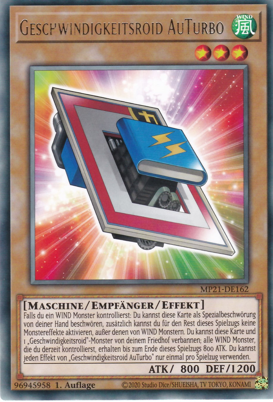 Geschwindigkeitsroid AuTurbo - MP21-DE162 - Rare - Deutsch - 1. Auflage - 2021 Tin of Ancient Battles