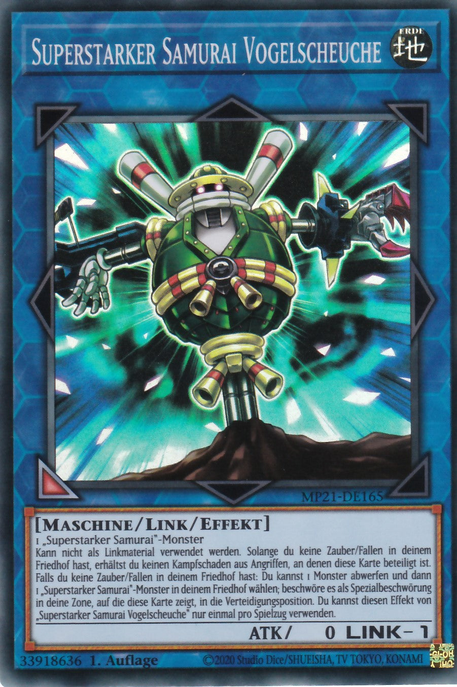 Superstarker Samurai Vogelscheuche - MP21-DE165 - Super Rare - Deutsch - 1. Auflage - 2021 Tin of Ancient Battles