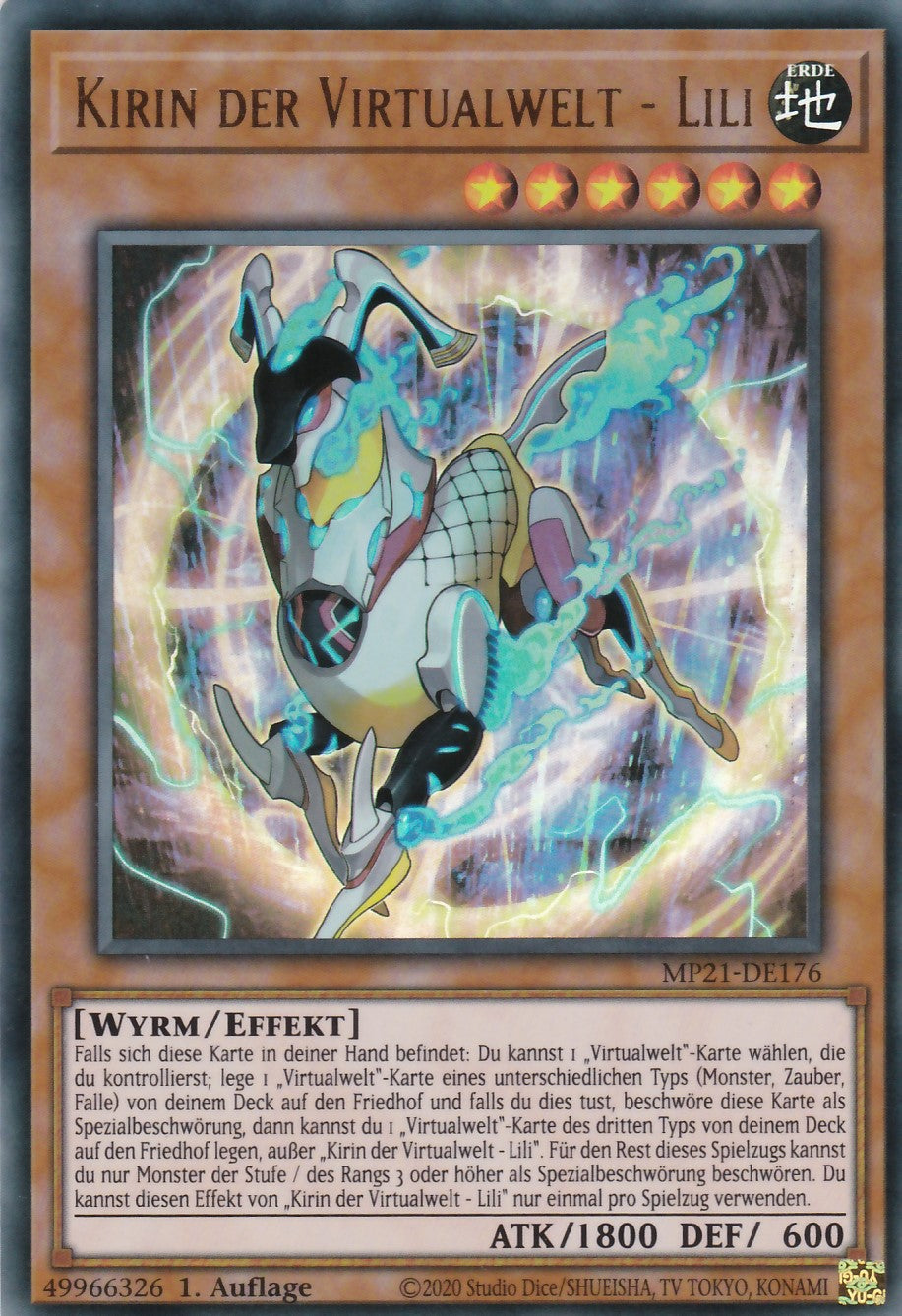 Kirin der Virtualwelt - Lili - MP21-DE176 - Ultra Rare - Deutsch - 1. Auflage - 2021 Tin of Ancient Battles