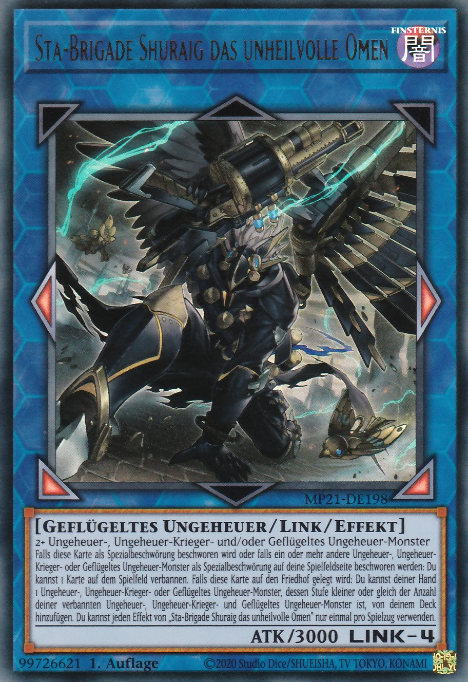 Sta-Brigade Shuraig das unheilvolle Omen - MP21-DE198 - Ultra Rare - Deutsch - 1. Auflage - 2021 Tin of Ancient Battles