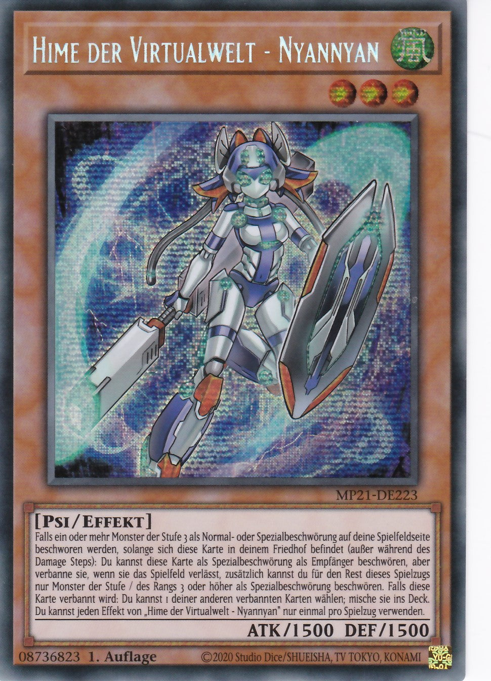 Hime der Virtualwelt - Nyannyan - MP21-DE223 - Secret Rare - Deutsch - 1. Auflage - 2021 Tin of Ancient Battles