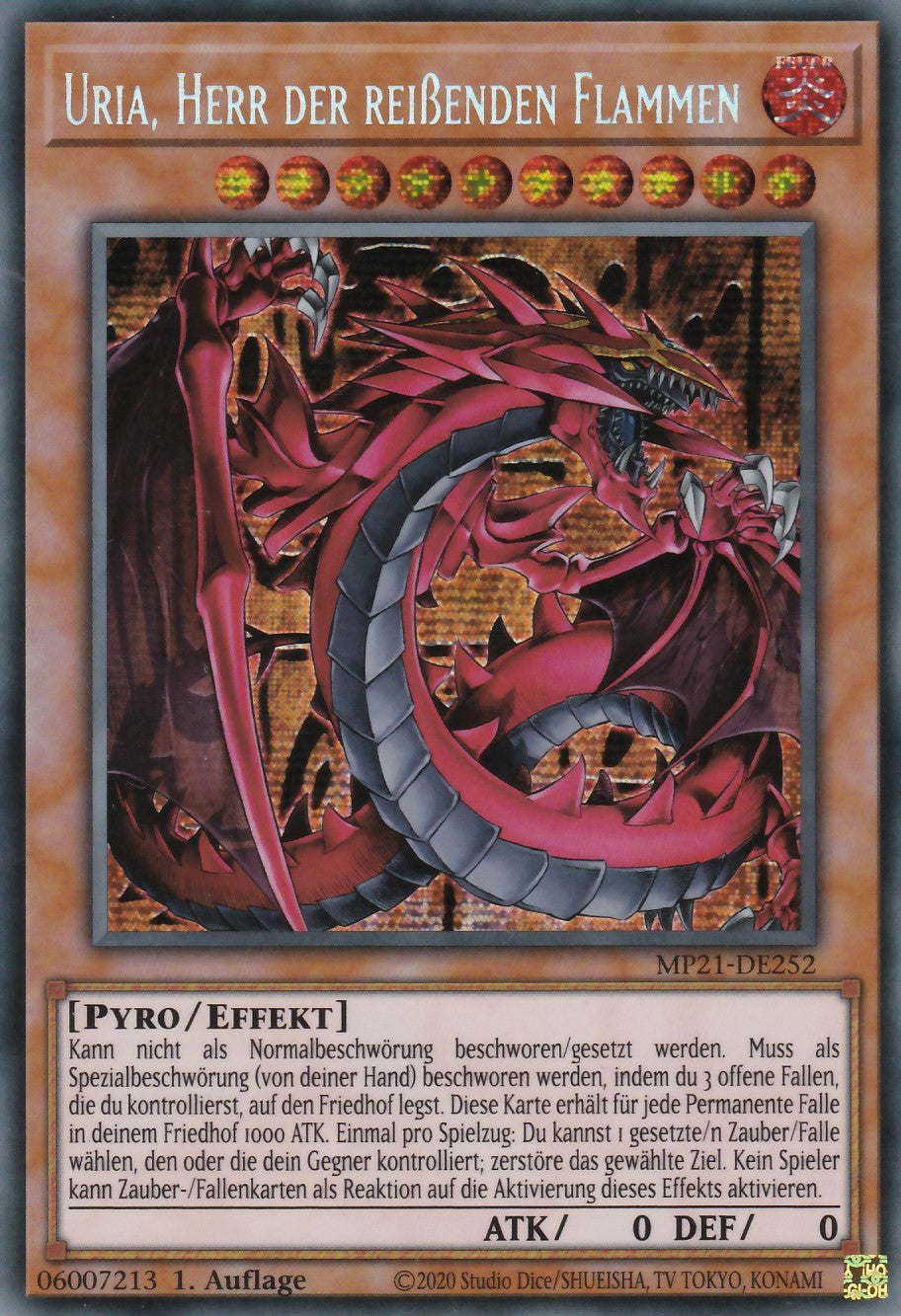 Uria, Herr der reißenden Flammen - MP21-DE252 - Secret Rare - Deutsch - 1. Auflage - 2021 Tin of Ancient Battles