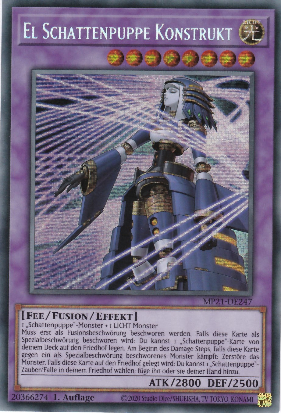 El Schattenpuppe Konstrukt - MP21-DE247 - Secret Rare - Deutsch - 1. Auflage - 2021 Tin of Ancient Battles