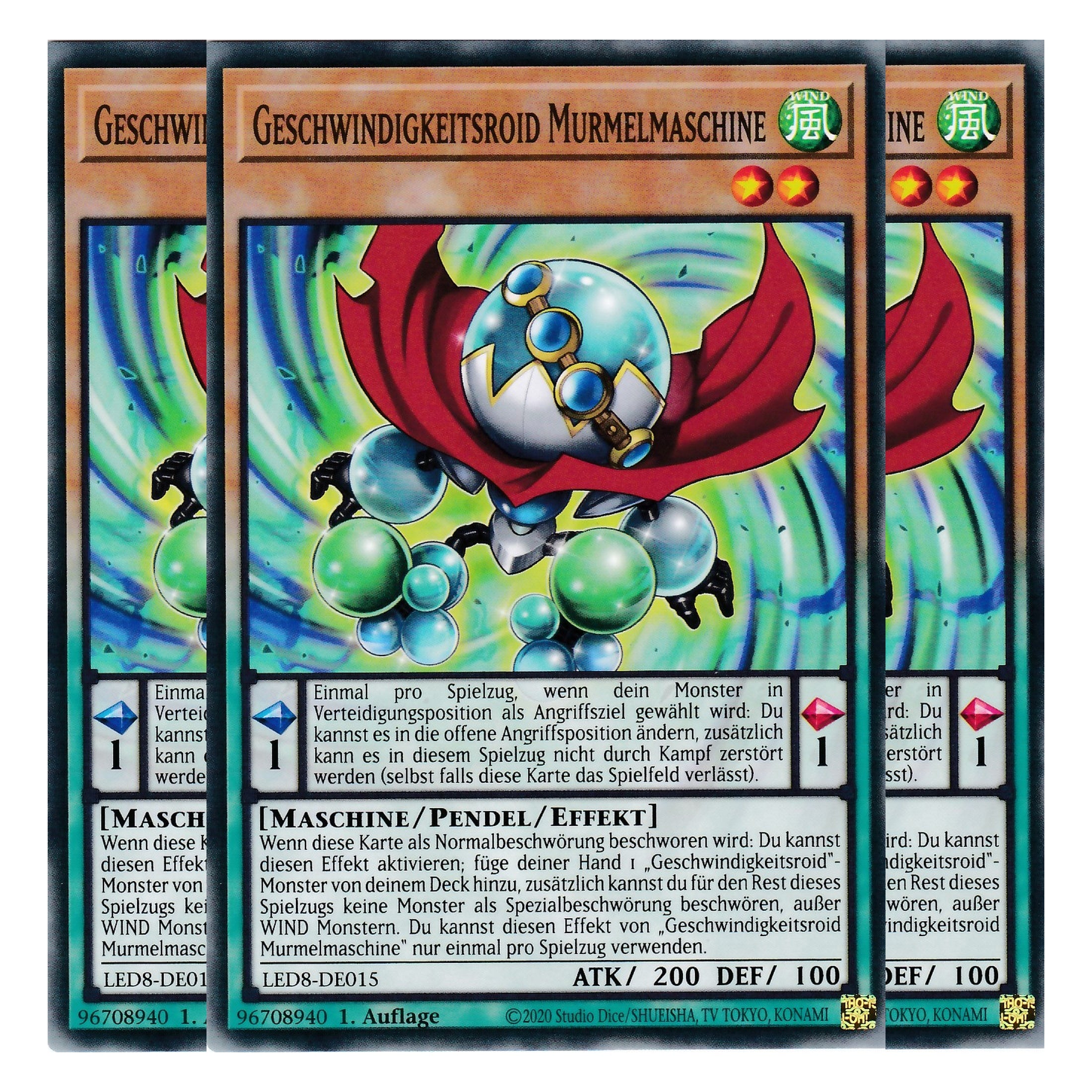 Geschwindigkeitsroid Murmelmaschine - LED8-DE015 - Common - Deutsch - 1. Auflage - Legendary Duelists: Synchro Storm - Playset (3 Kopien)