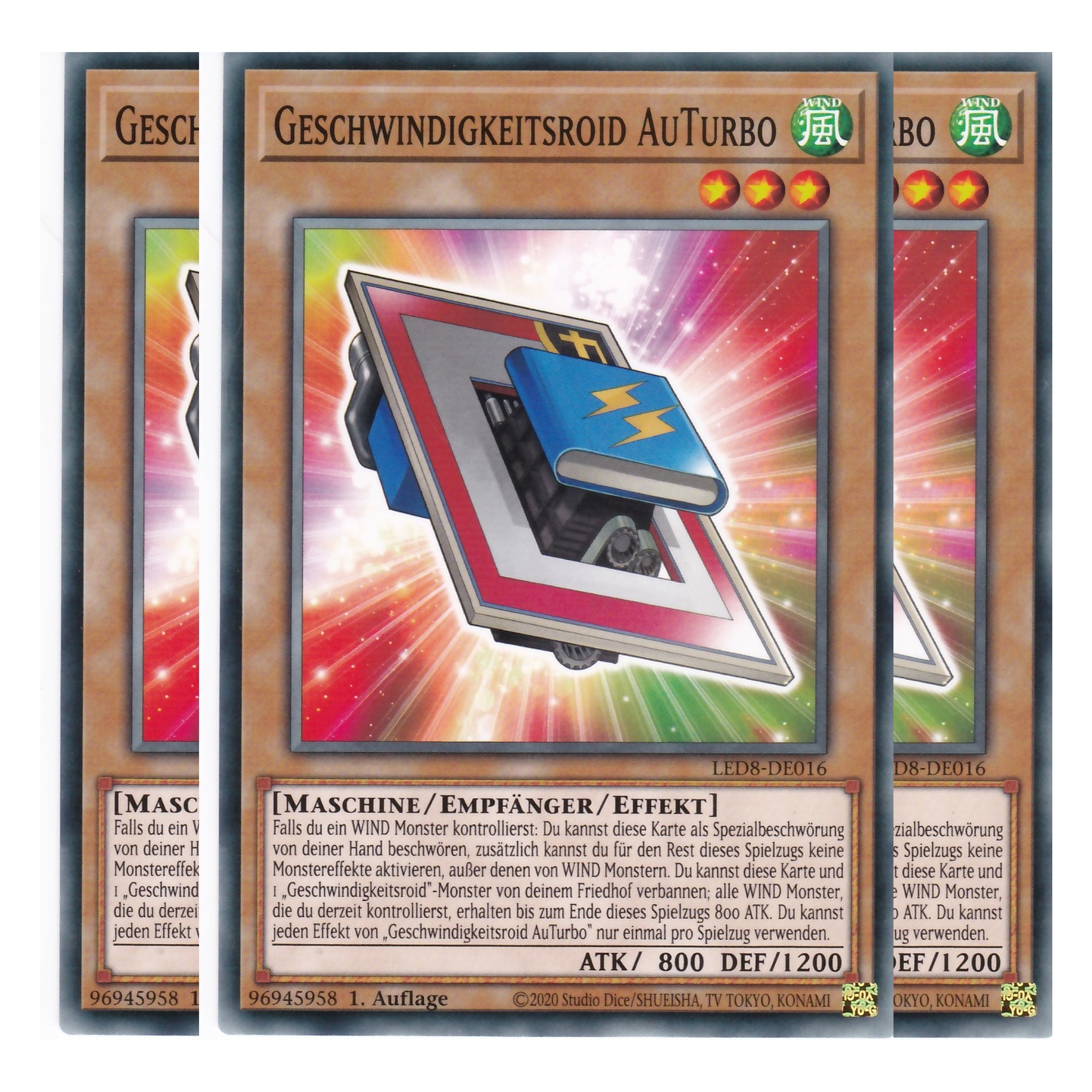 Geschwindigkeitsroid AuTurbo - LED8-DE016 - Common - Deutsch - 1. Auflage - Legendary Duelists: Synchro Storm - Playset (3 Kopien)