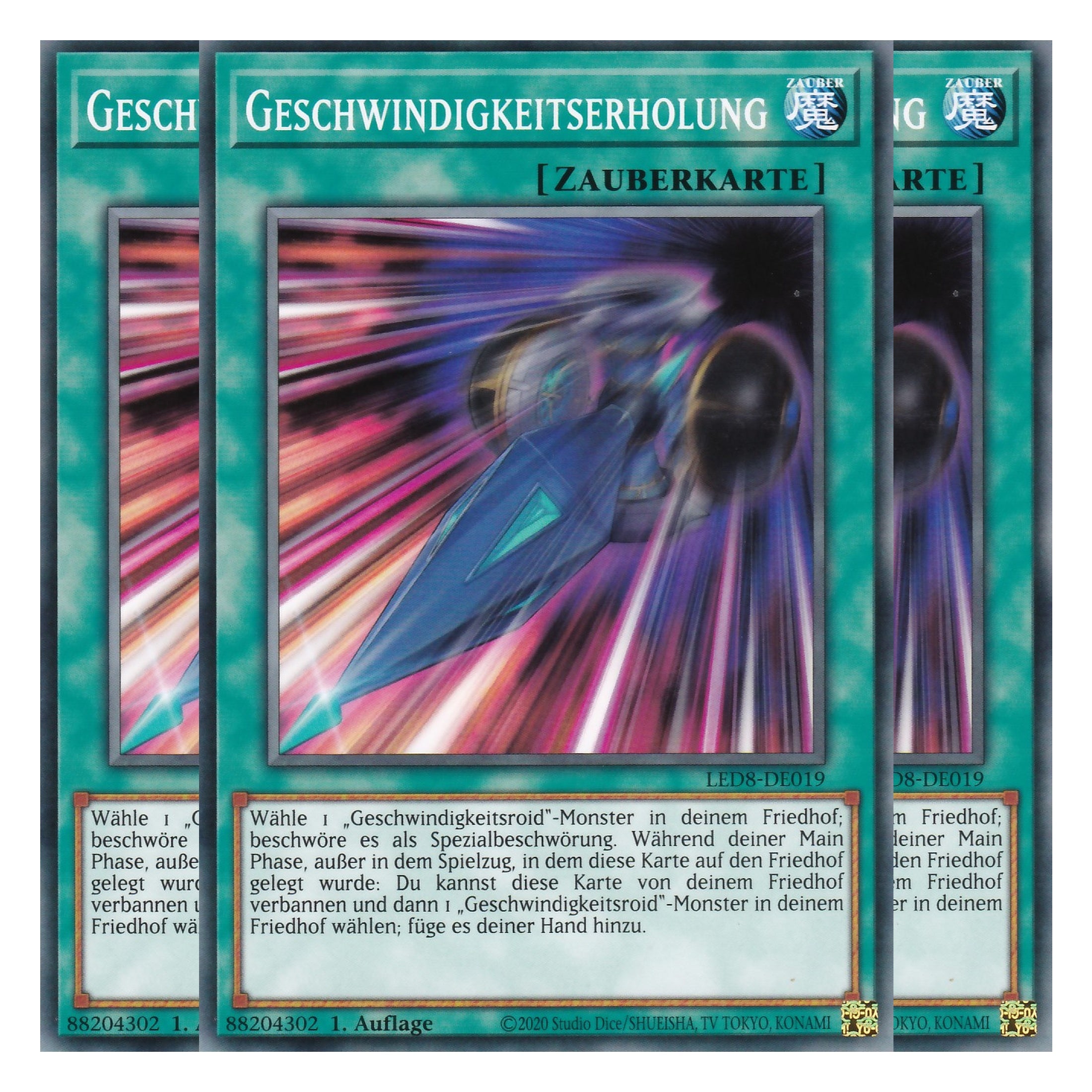 Geschwindigkeitserholung - LED8-DE019 - Rare - Deutsch - 1. Auflage - Legendary Duelists: Synchro Storm - Playset (3 Kopien)