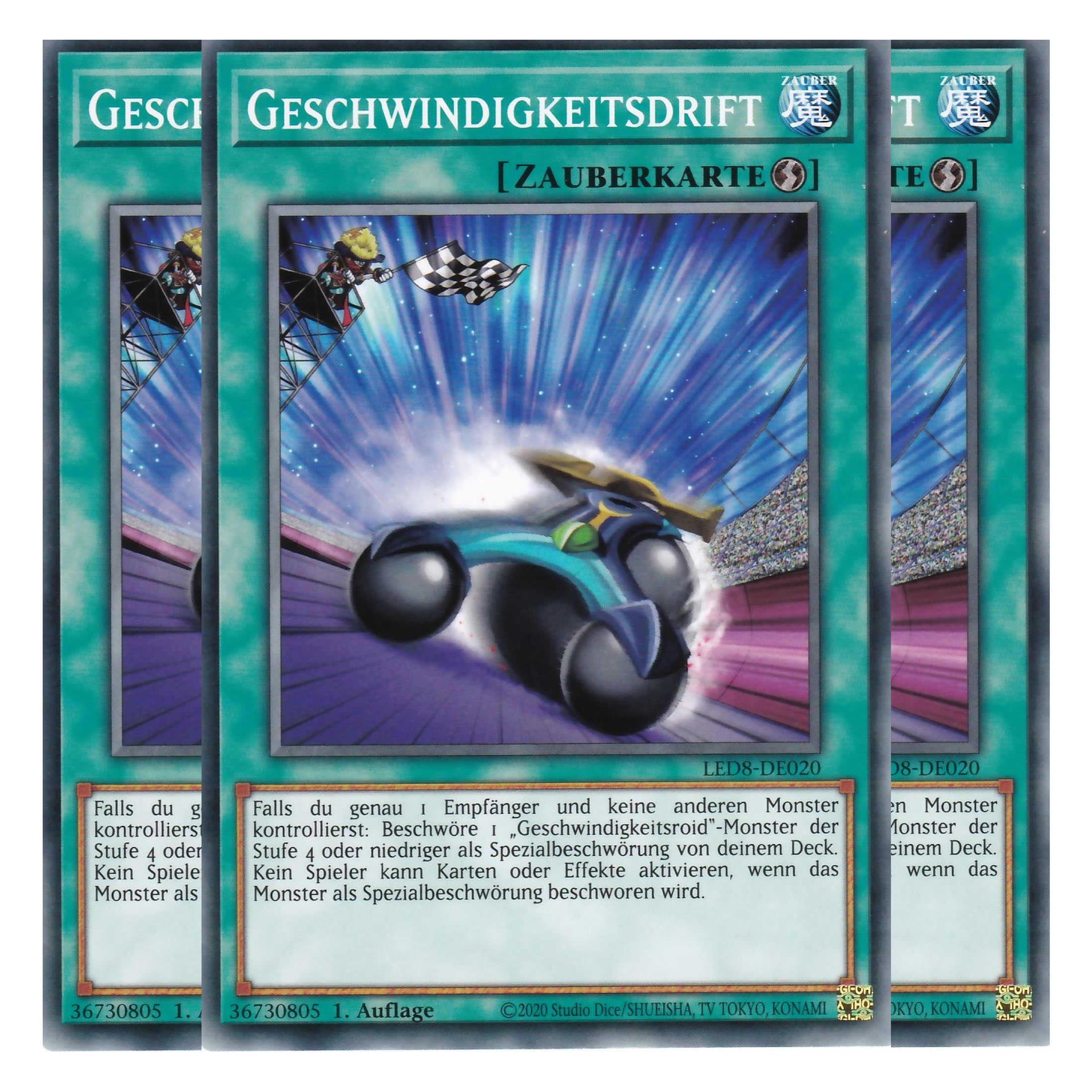 Geschwindigkeitsdrift - LED8-DE020 - Common - Deutsch - 1. Auflage - Legendary Duelists: Synchro Storm - Playset (3 Kopien)