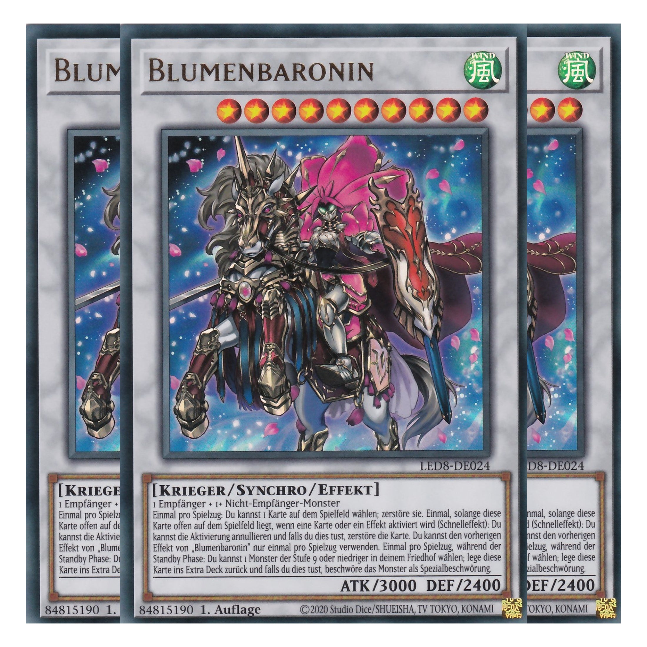 Blumenbaronin - LED8-DE024 - Ultra Rare - Deutsch - 1. Auflage - Legendary Duelists: Synchro Storm - Playset (3 Kopien)