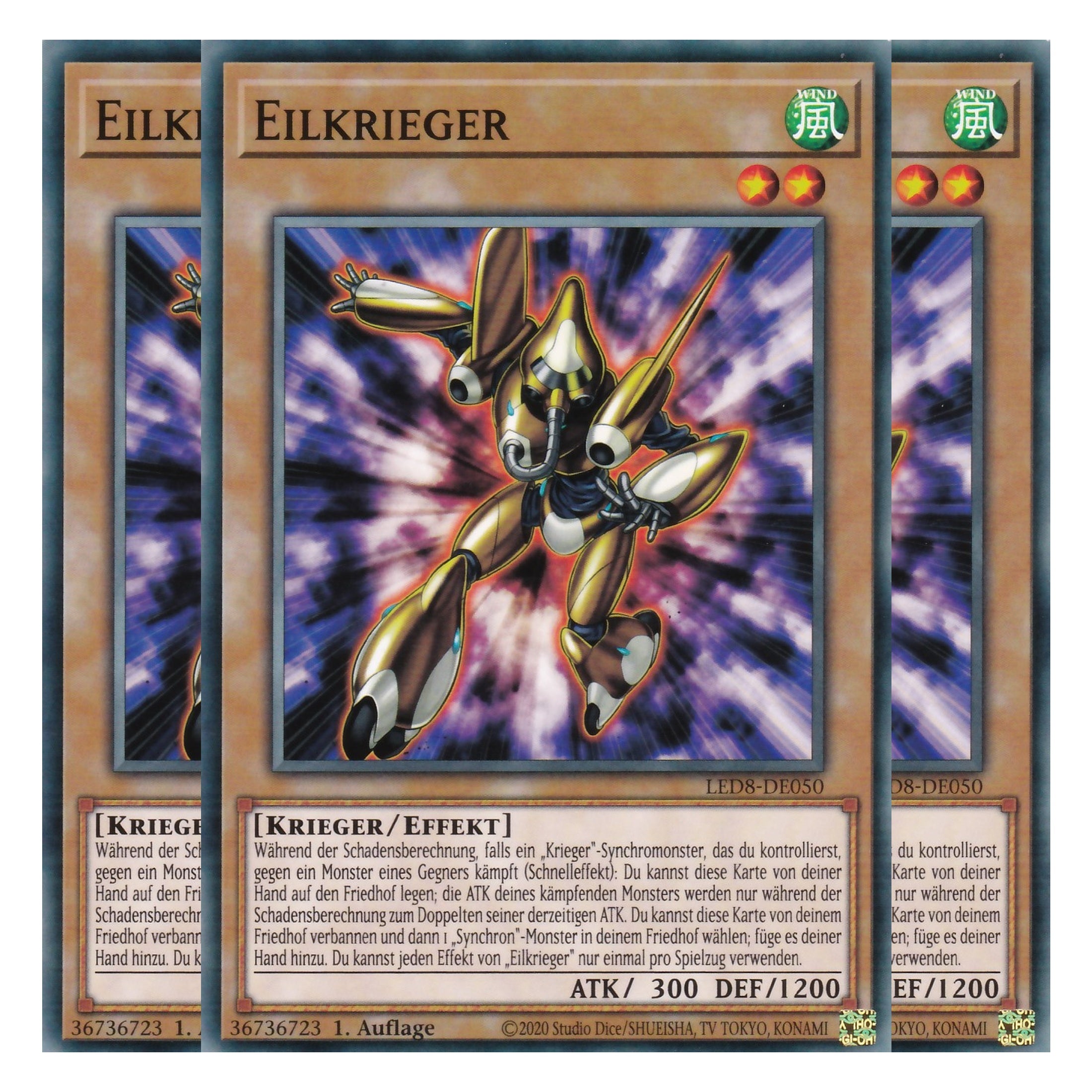 Eilkrieger - LED8-DE050 - Common - Deutsch - 1. Auflage - Legendary Duelists: Synchro Storm - Playset (3 Kopien)