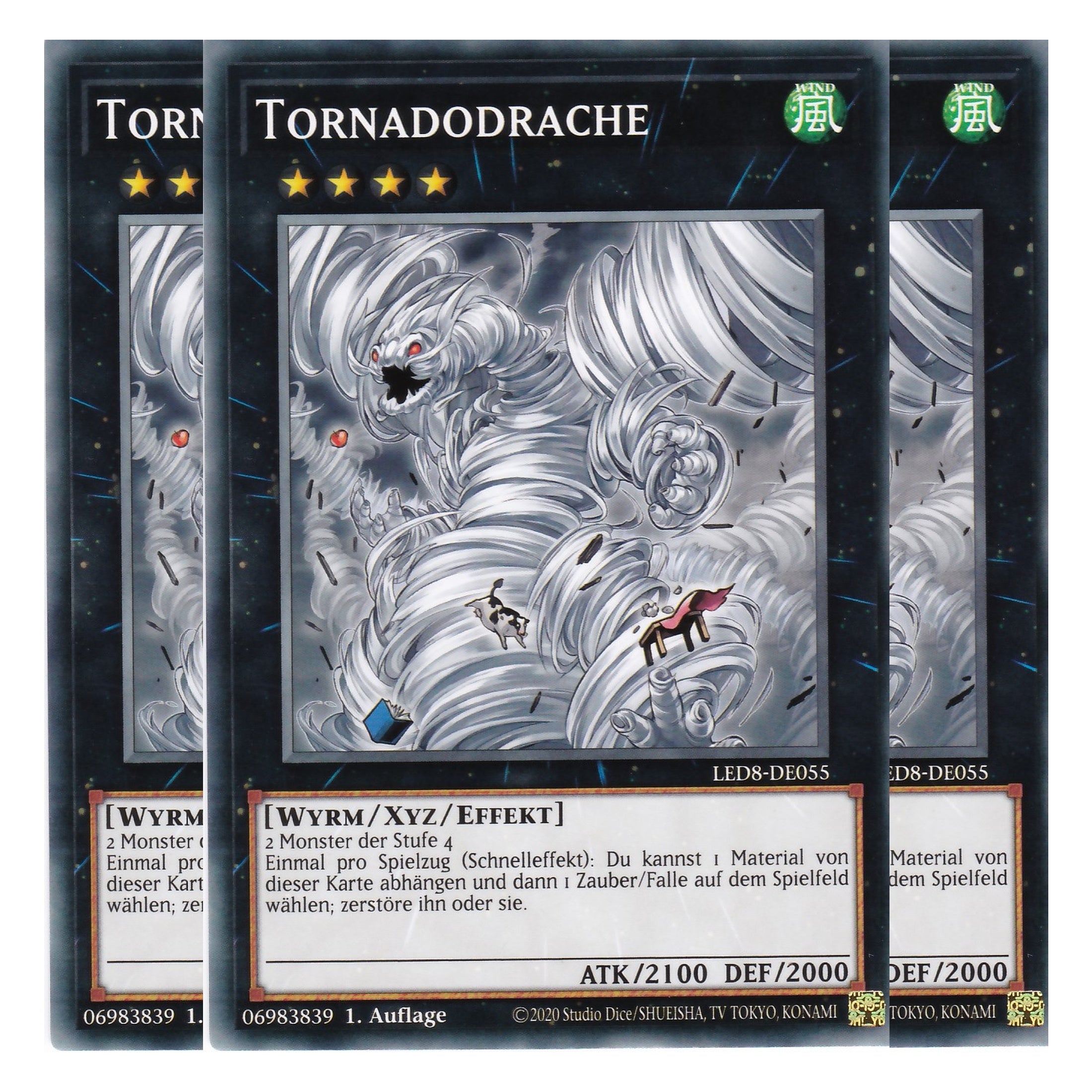 Tornadodrache - LED8-DE055 - Common - Deutsch - 1. Auflage - Legendary Duelists: Synchro Storm - Playset (3 Kopien)
