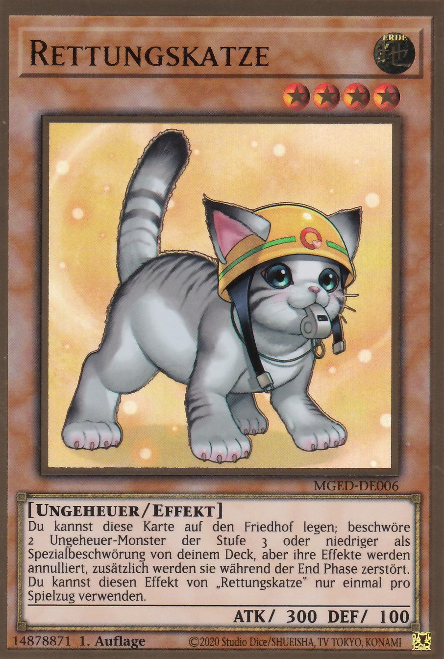 Rettungskatze (V.2 - Premium Gold Rare) - MGED-DE006 - Gold Rare - Reprint - Deutsch - Maximum Gold: El Dorado